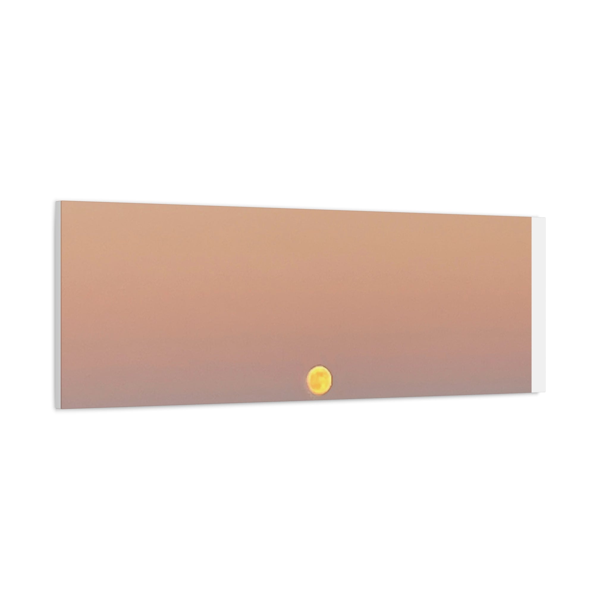 Moonrise Sunset Canvas Print — Pastel Sky Landscape Wall Art