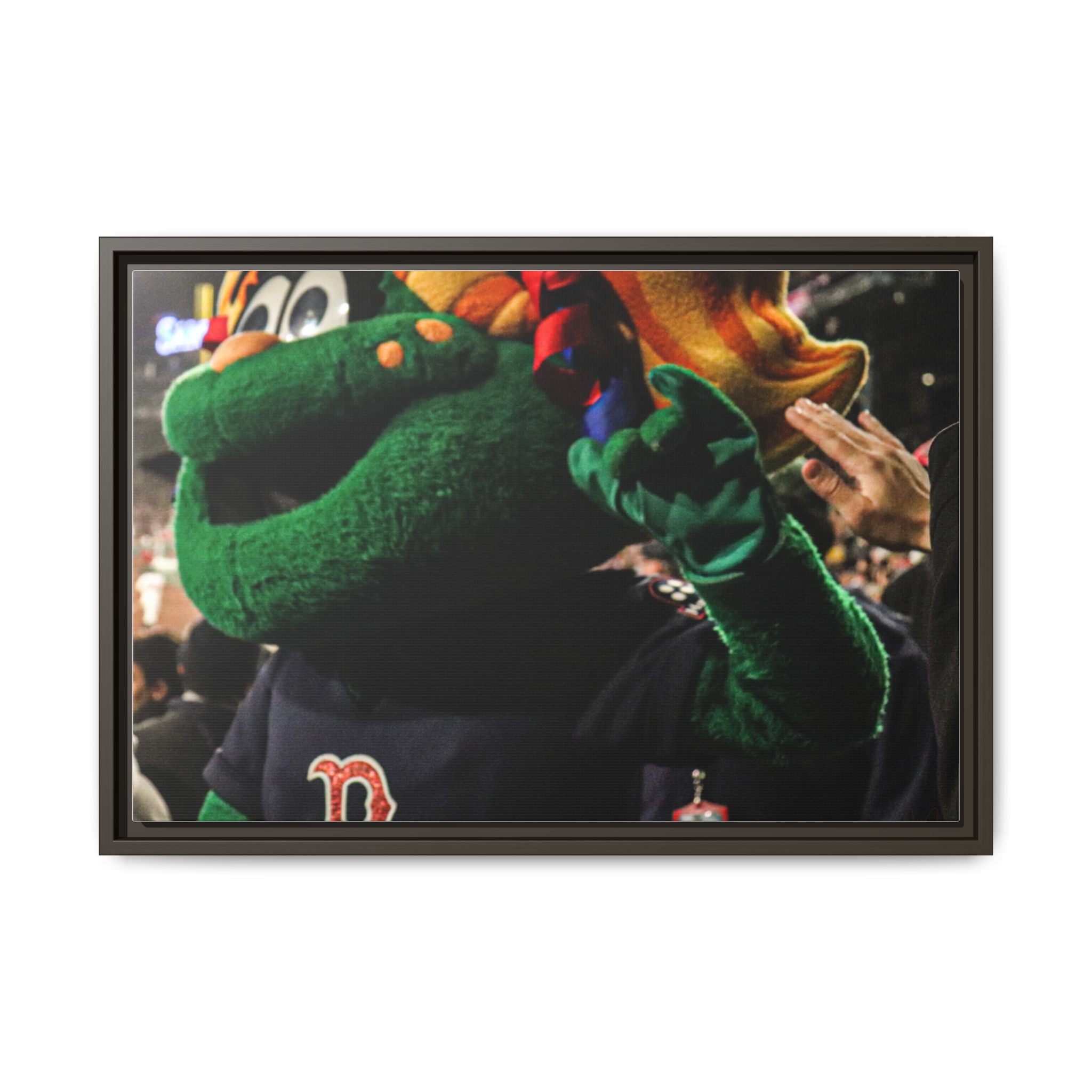 Tessie Boston Mascot Framed Matte Canvas Wall Art