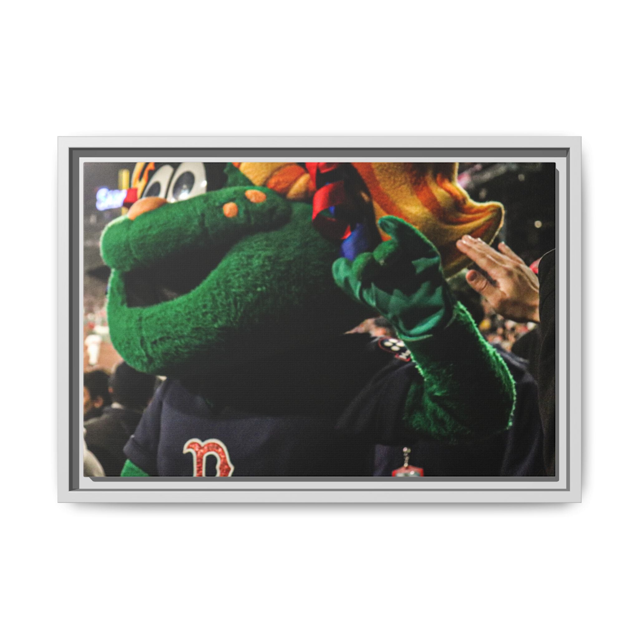 Tessie Boston Mascot Framed Matte Canvas Wall Art