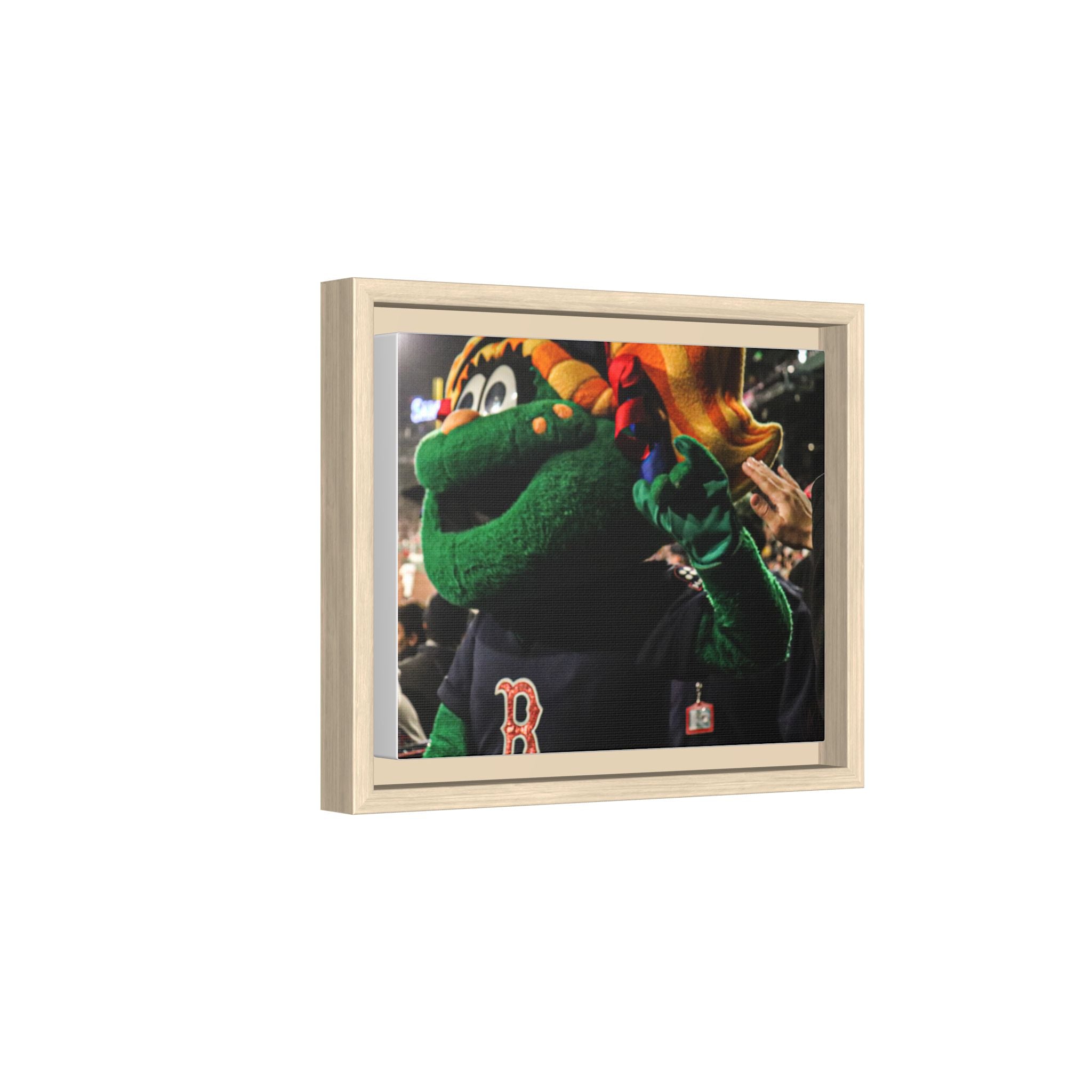 Tessie Boston Mascot Framed Matte Canvas Wall Art