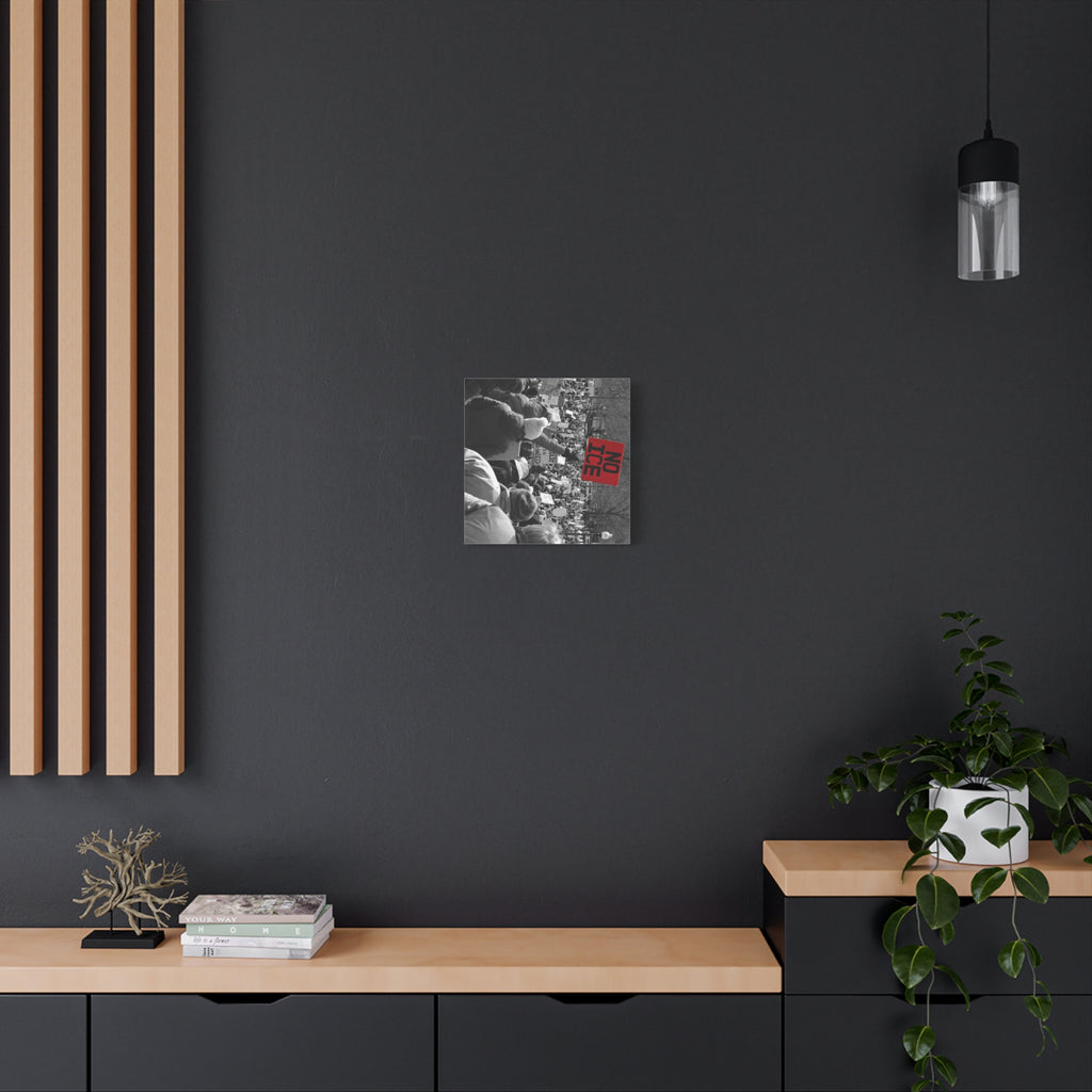 NO ICE Rising Above the Crowd — Matte Humanitarian Canvas