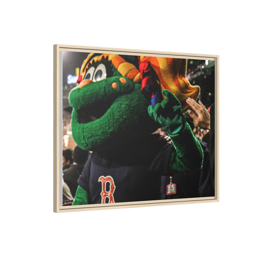 Tessie Boston Mascot Framed Matte Canvas Wall Art