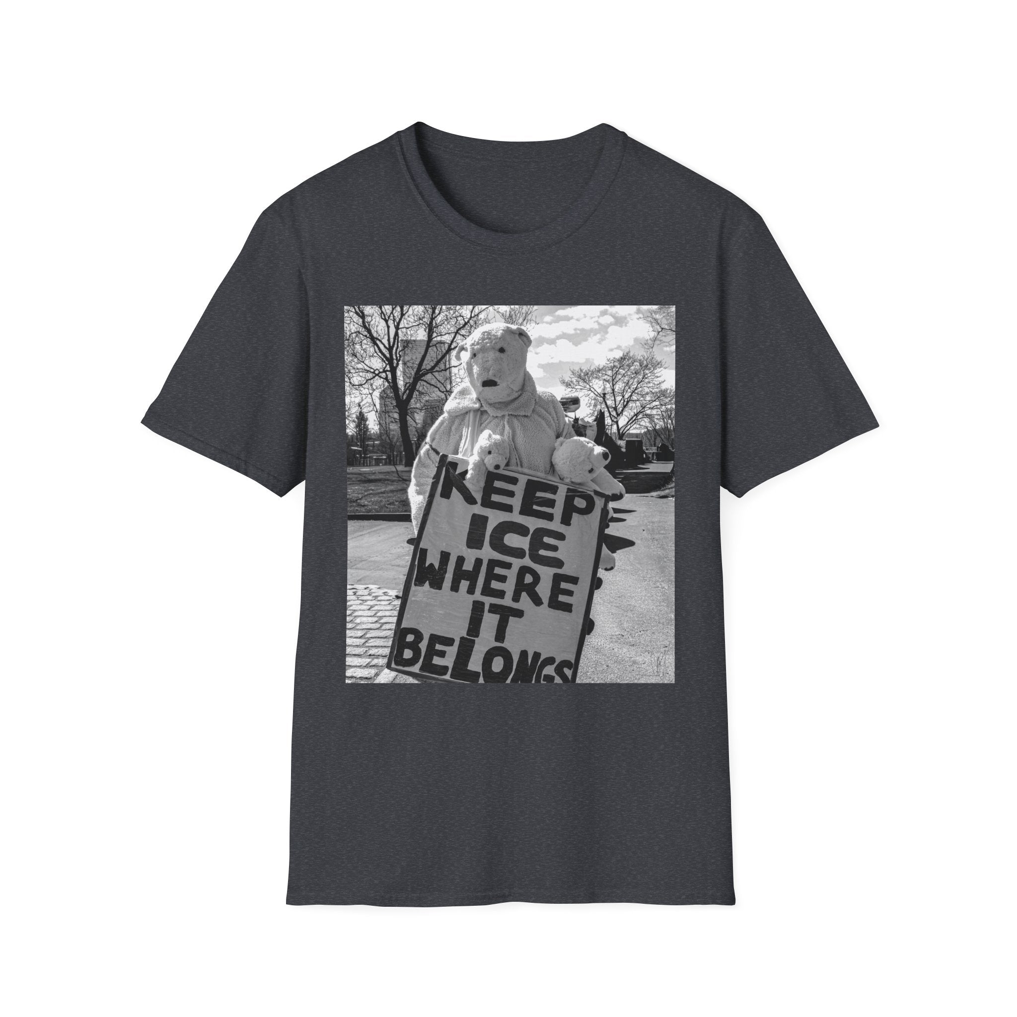 Keep ICE Where It Belongs — Polar Bear Protest Tee