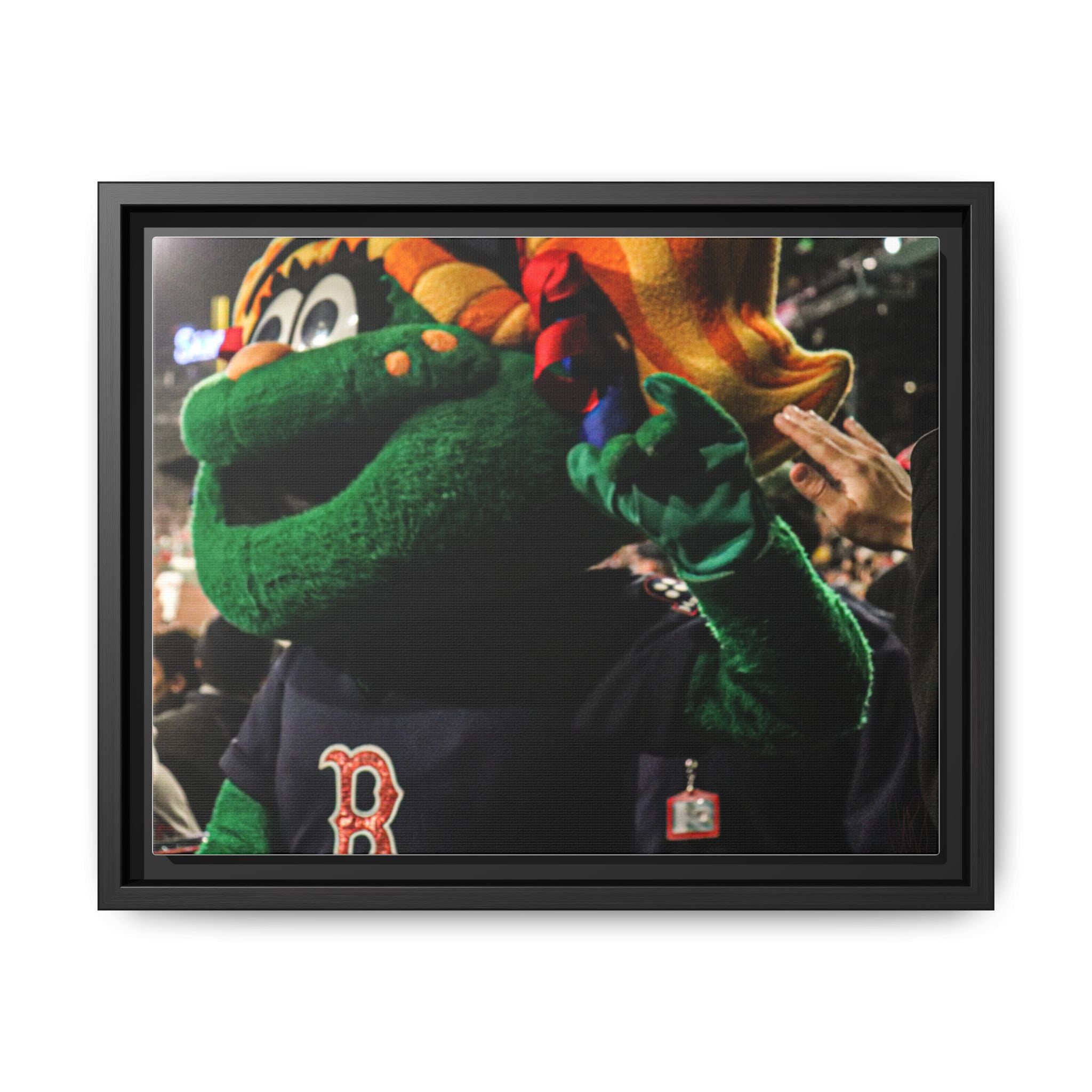Tessie Boston Mascot Framed Matte Canvas Wall Art