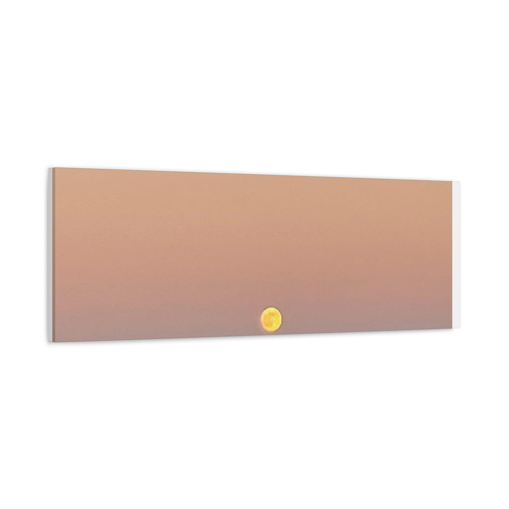 Moonrise Sunset Canvas Print — Pastel Sky Landscape Wall Art