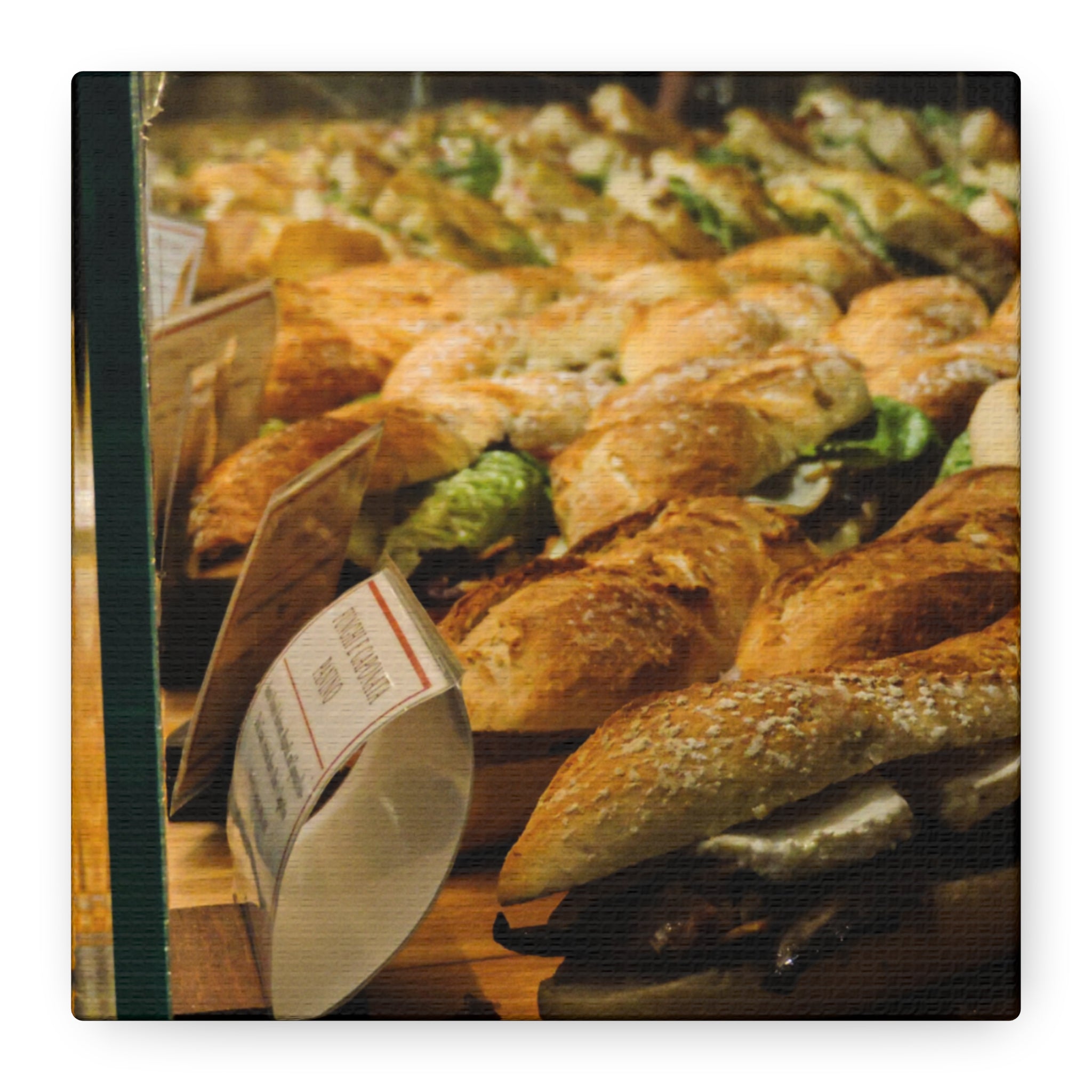 Bakery Sandwiches Canvas Print | Boston Gourmet Market Wall Art | A‑G Originals