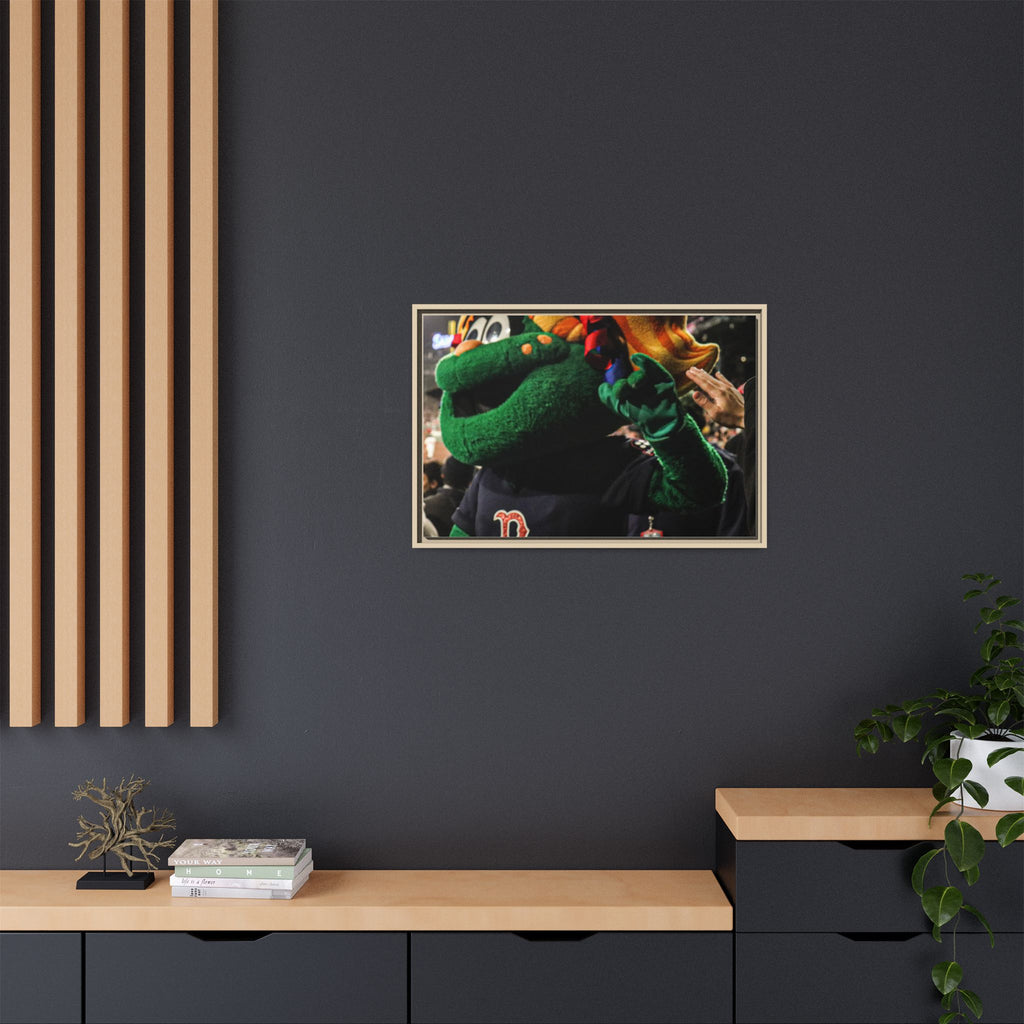 Tessie Boston Mascot Framed Matte Canvas Wall Art