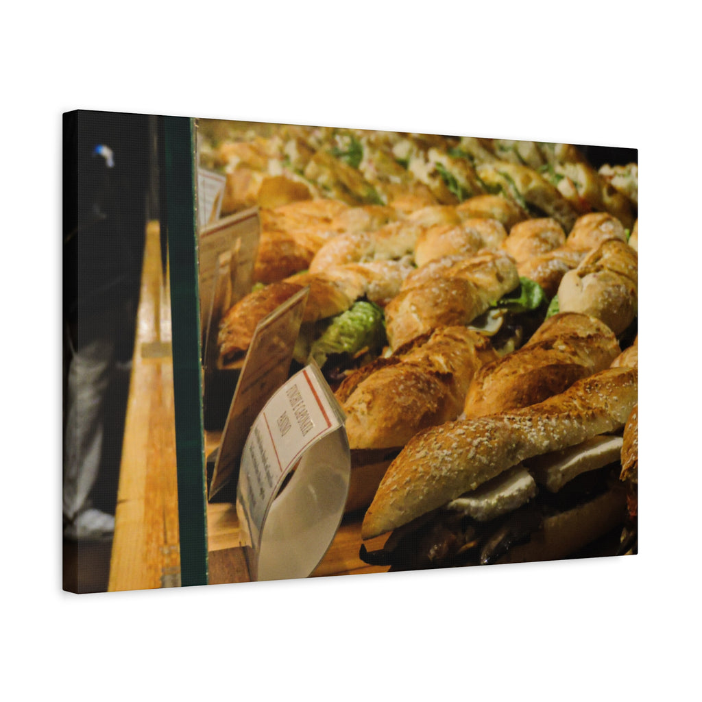 Bakery Sandwiches Matte Canvas Print — Gourmet Market Wall Art