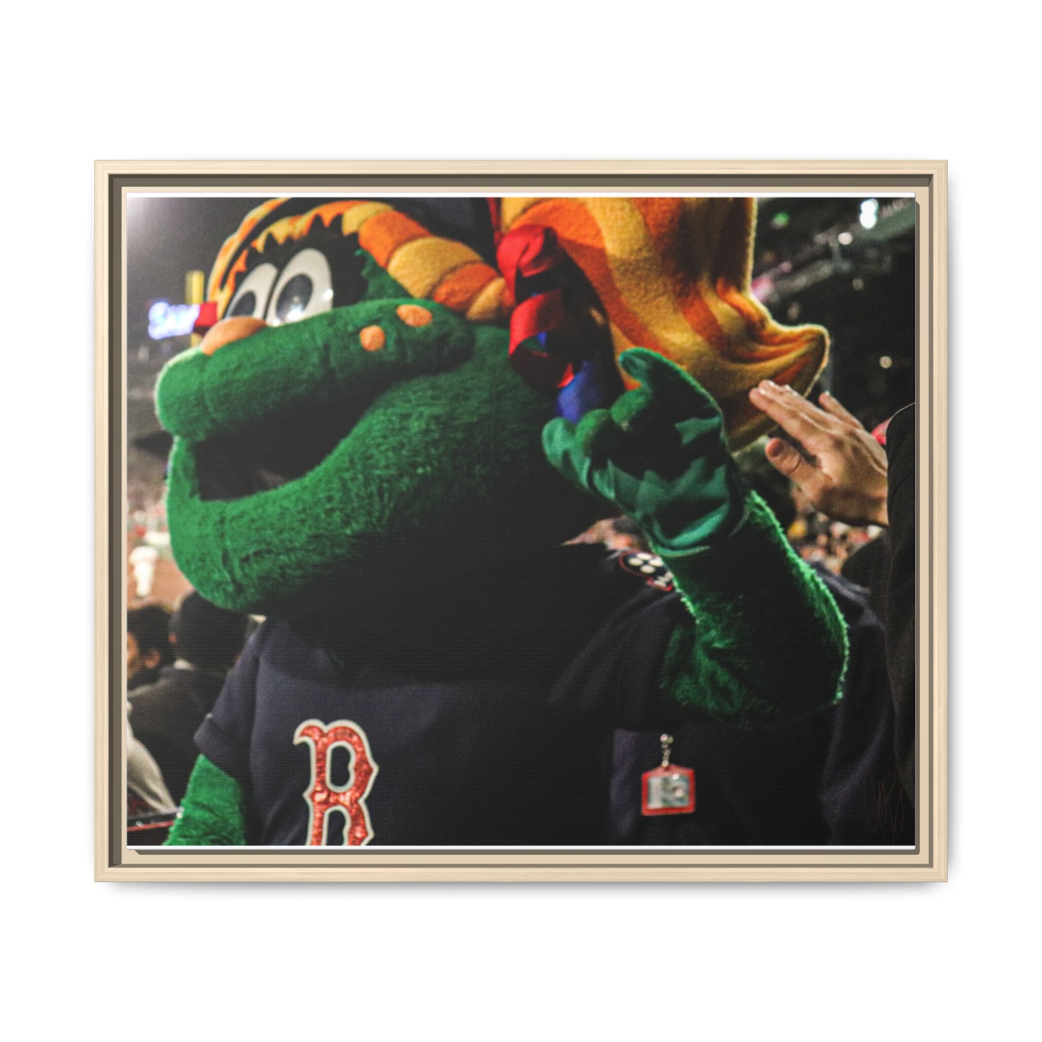 Tessie Boston Mascot Framed Matte Canvas Wall Art