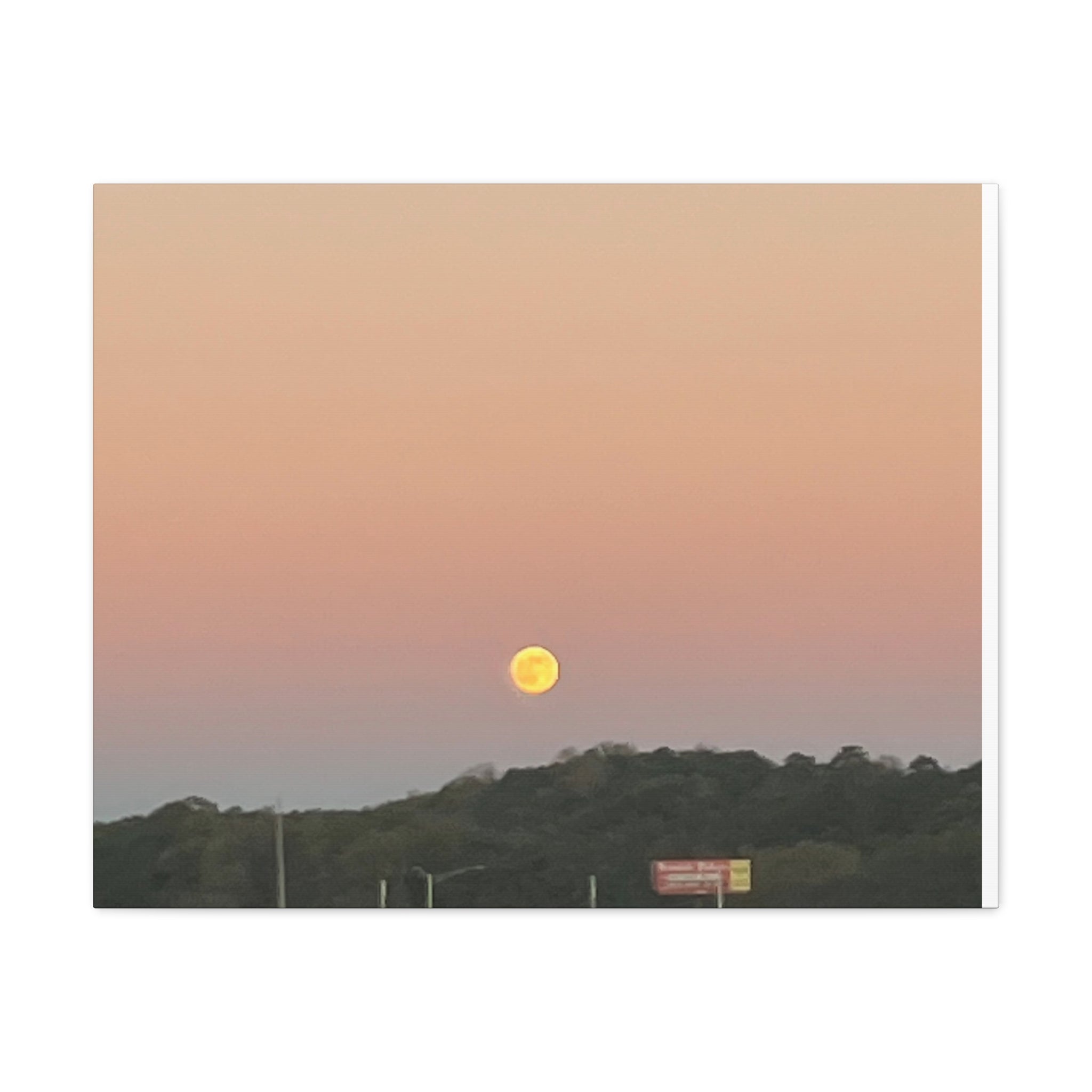Moonrise Sunset Canvas Print | Pastel Sky Landscape Wall Art | A‑G Originals Photography
