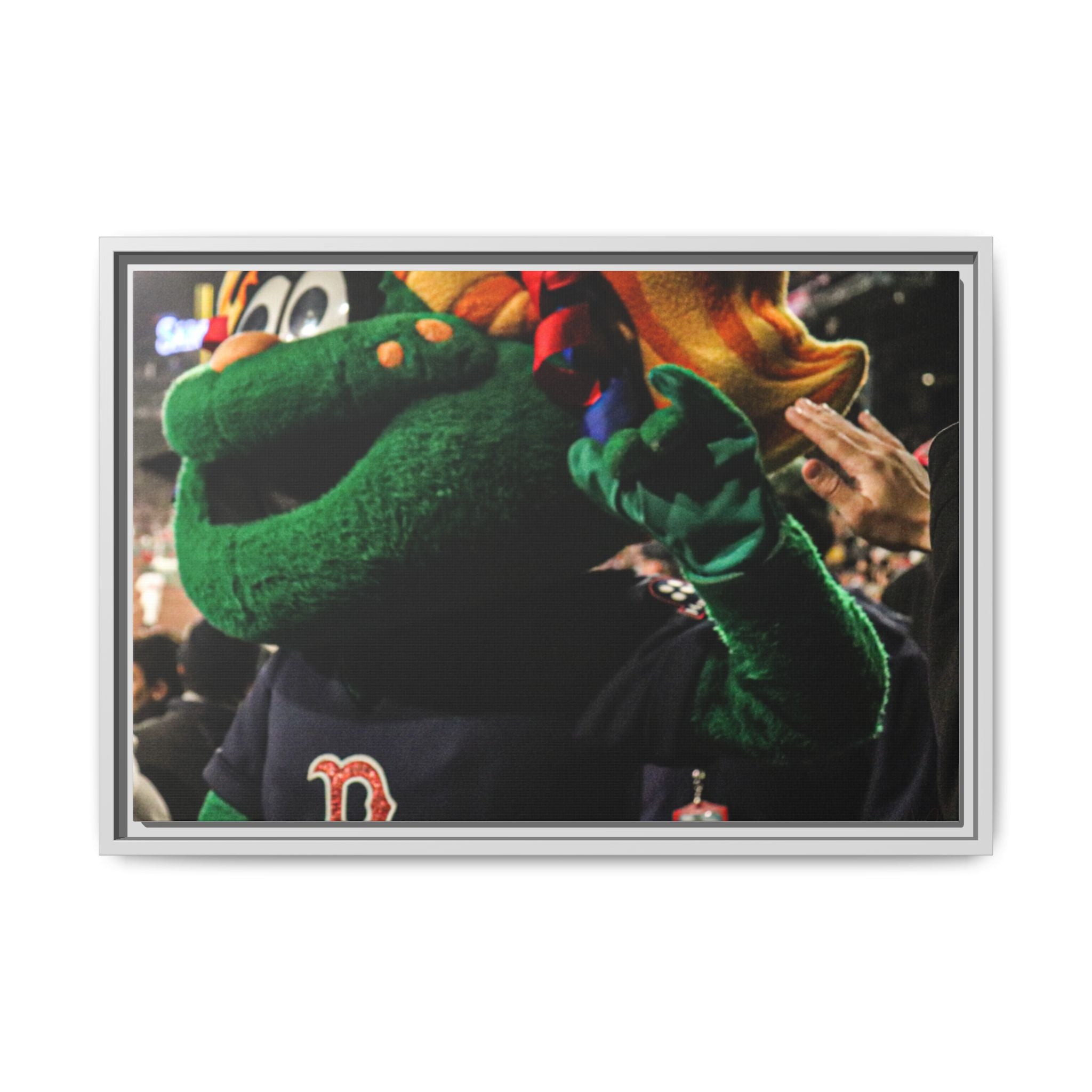Tessie Boston Mascot Framed Matte Canvas Wall Art