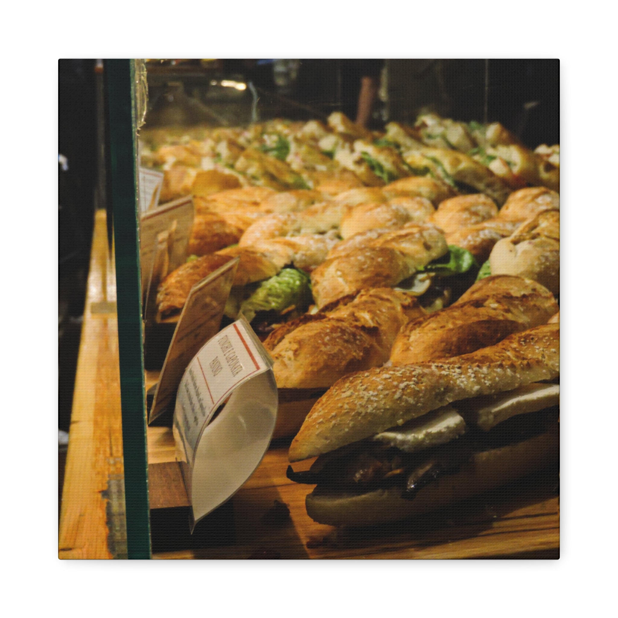 Bakery Sandwiches Canvas Print | Boston Gourmet Market Wall Art | A‑G Originals