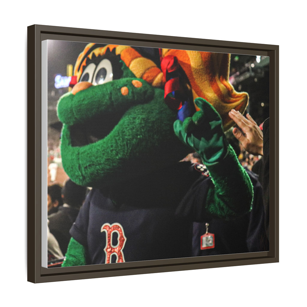 Tessie Boston Mascot Framed Matte Canvas Wall Art