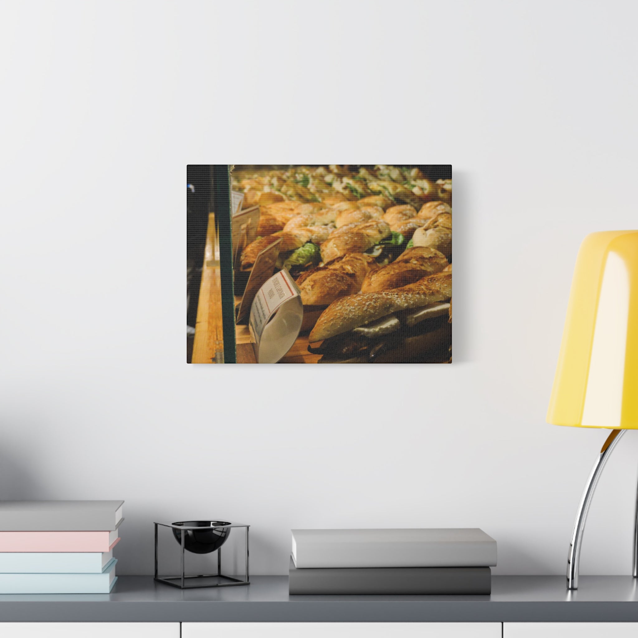 Bakery Sandwiches Matte Canvas Print — Gourmet Market Wall Art
