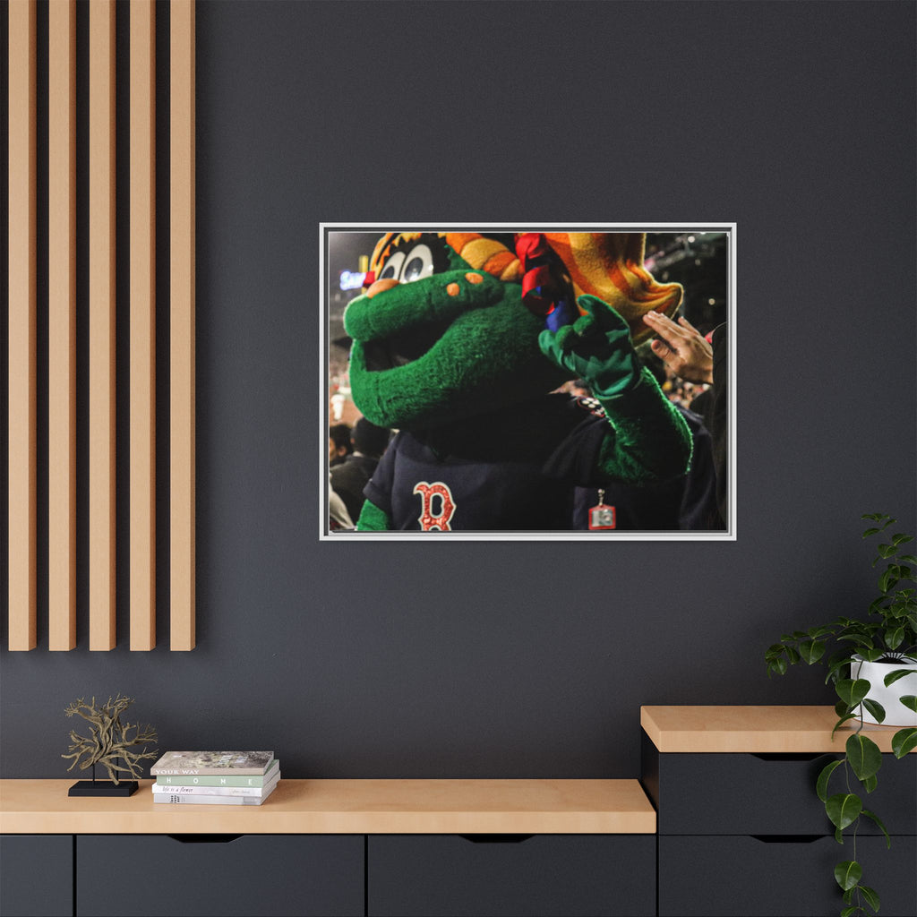 Tessie Boston Mascot Framed Matte Canvas Wall Art