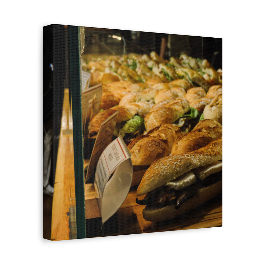 Bakery Sandwiches Matte Canvas Print — Gourmet Market Wall Art