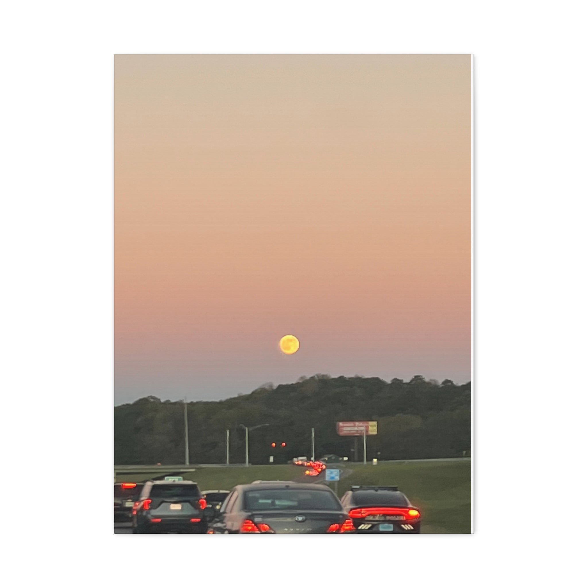 Moonrise Sunset Canvas Print | Pastel Sky Landscape Wall Art | A‑G Originals Photography
