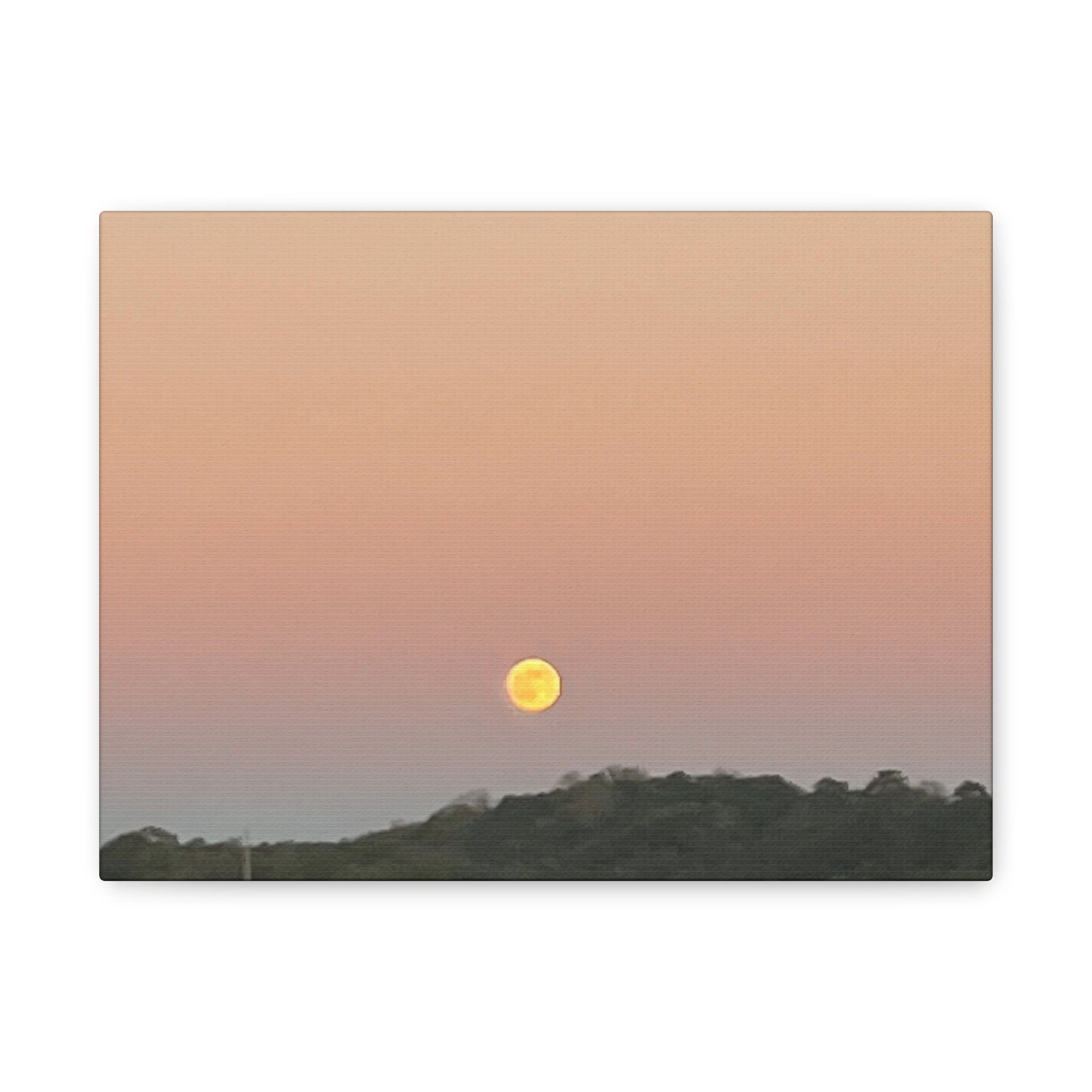 Moonrise Sunset Canvas Print | Pastel Sky Landscape Wall Art | A‑G Originals Photography