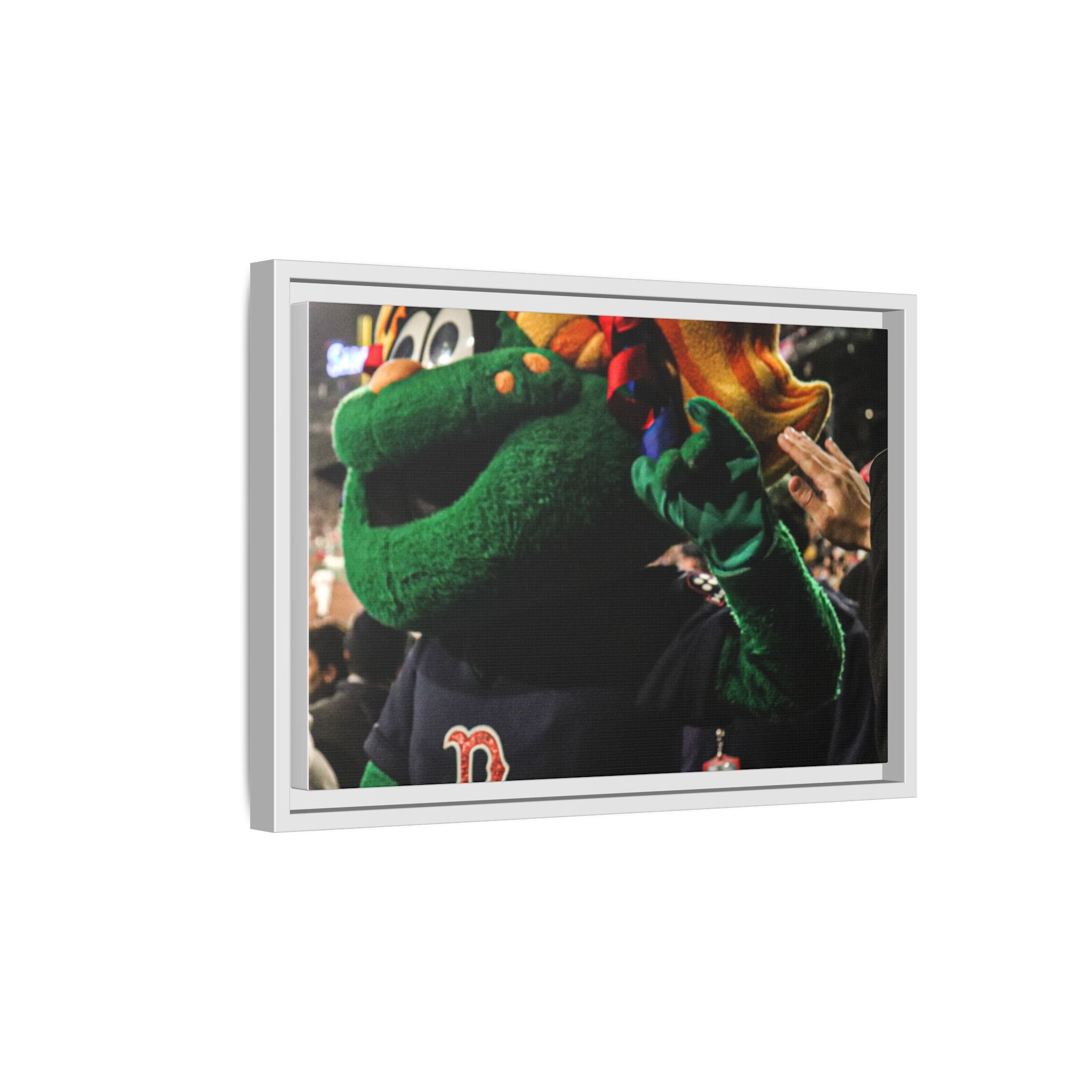 Tessie Boston Mascot Framed Matte Canvas Wall Art