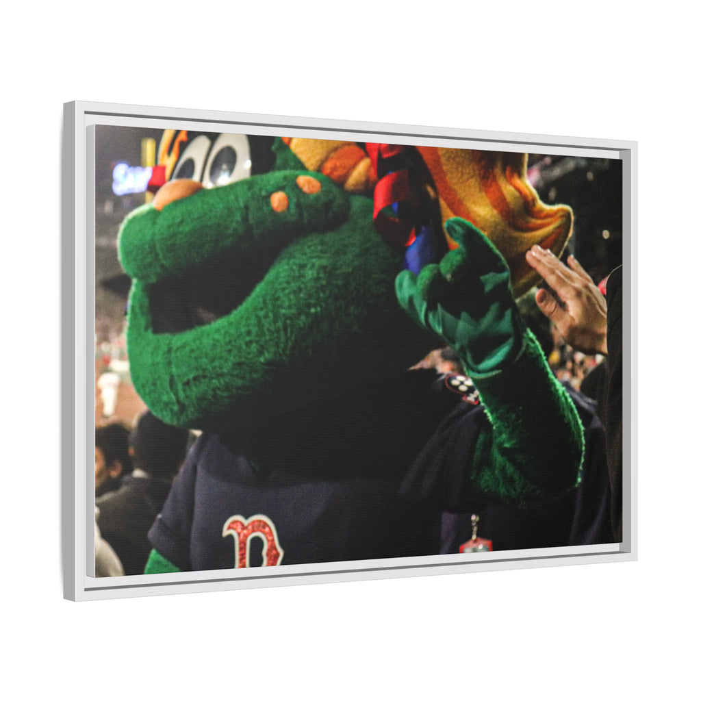 Tessie Boston Mascot Framed Matte Canvas Wall Art