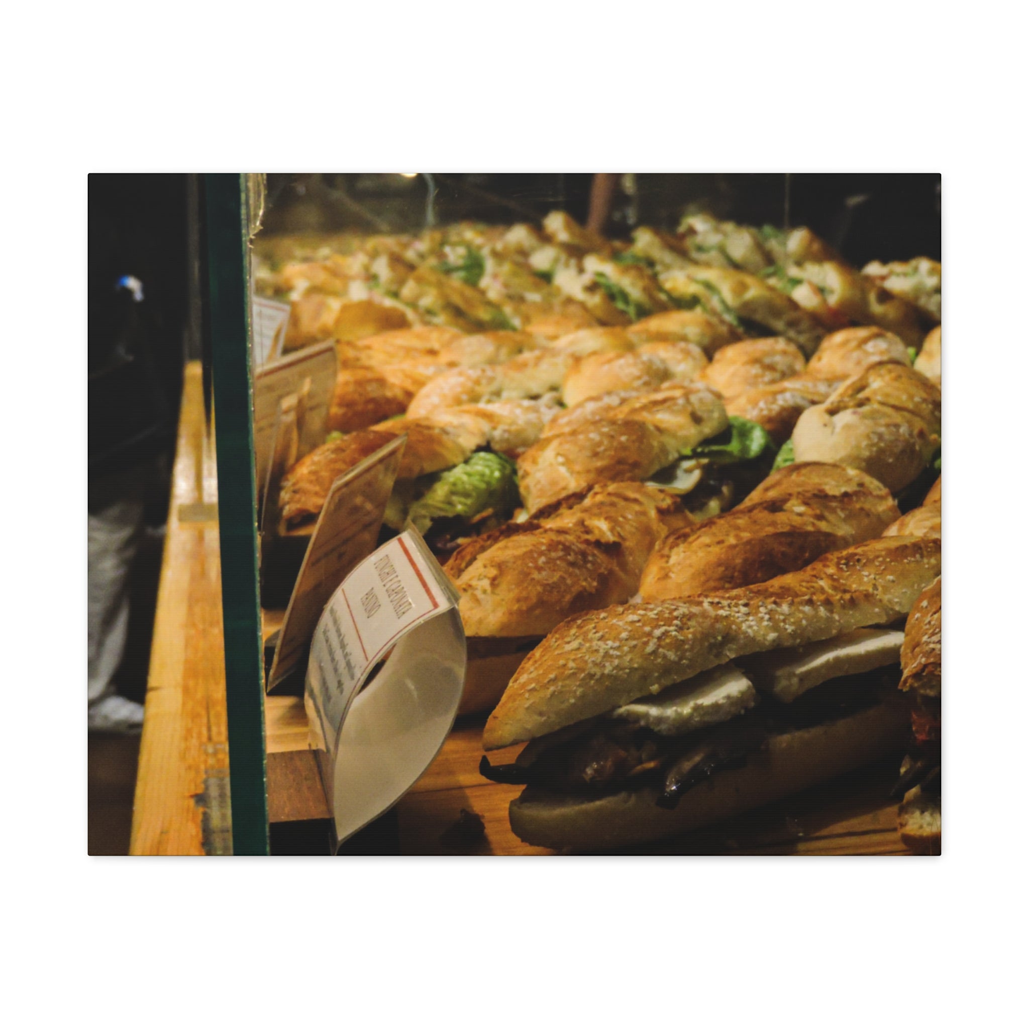 Bakery Sandwiches Canvas Print | Boston Gourmet Market Wall Art | A‑G Originals