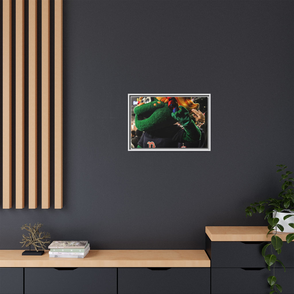 Tessie Boston Mascot Framed Matte Canvas Wall Art