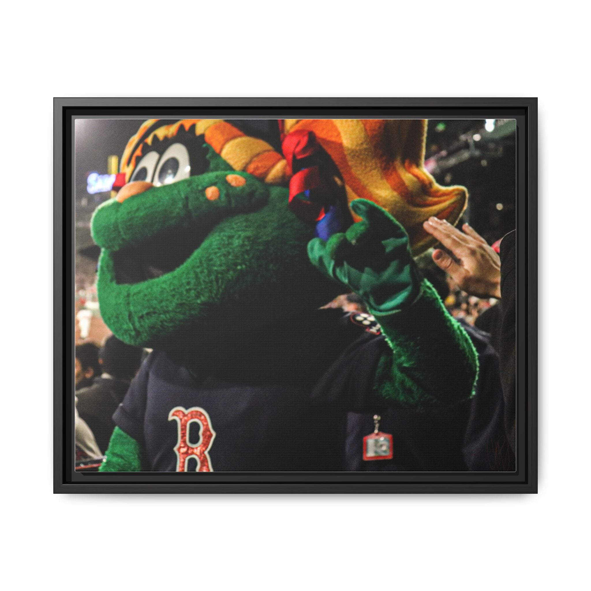 Tessie Boston Mascot Framed Matte Canvas Wall Art