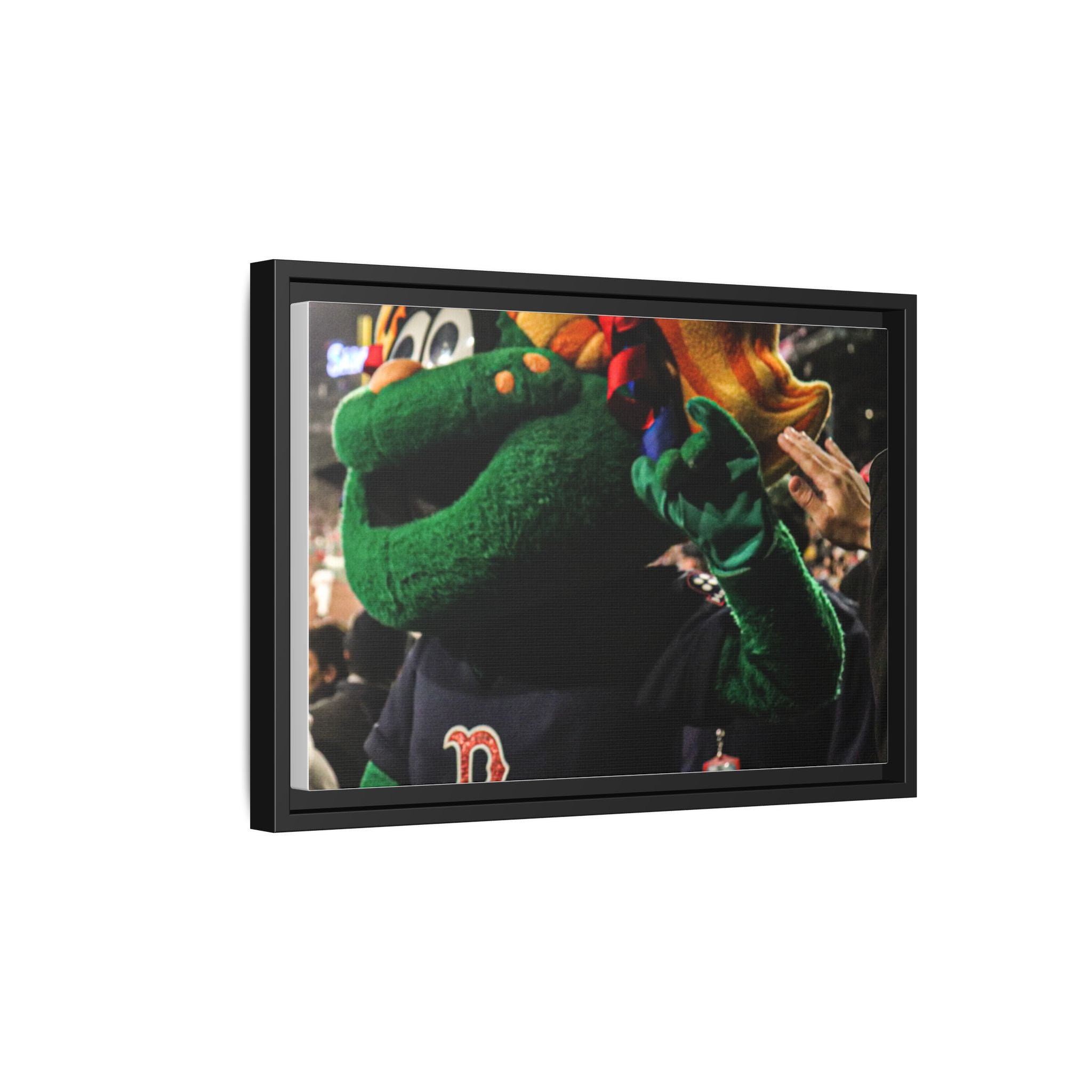 Tessie Boston Mascot Framed Matte Canvas Wall Art