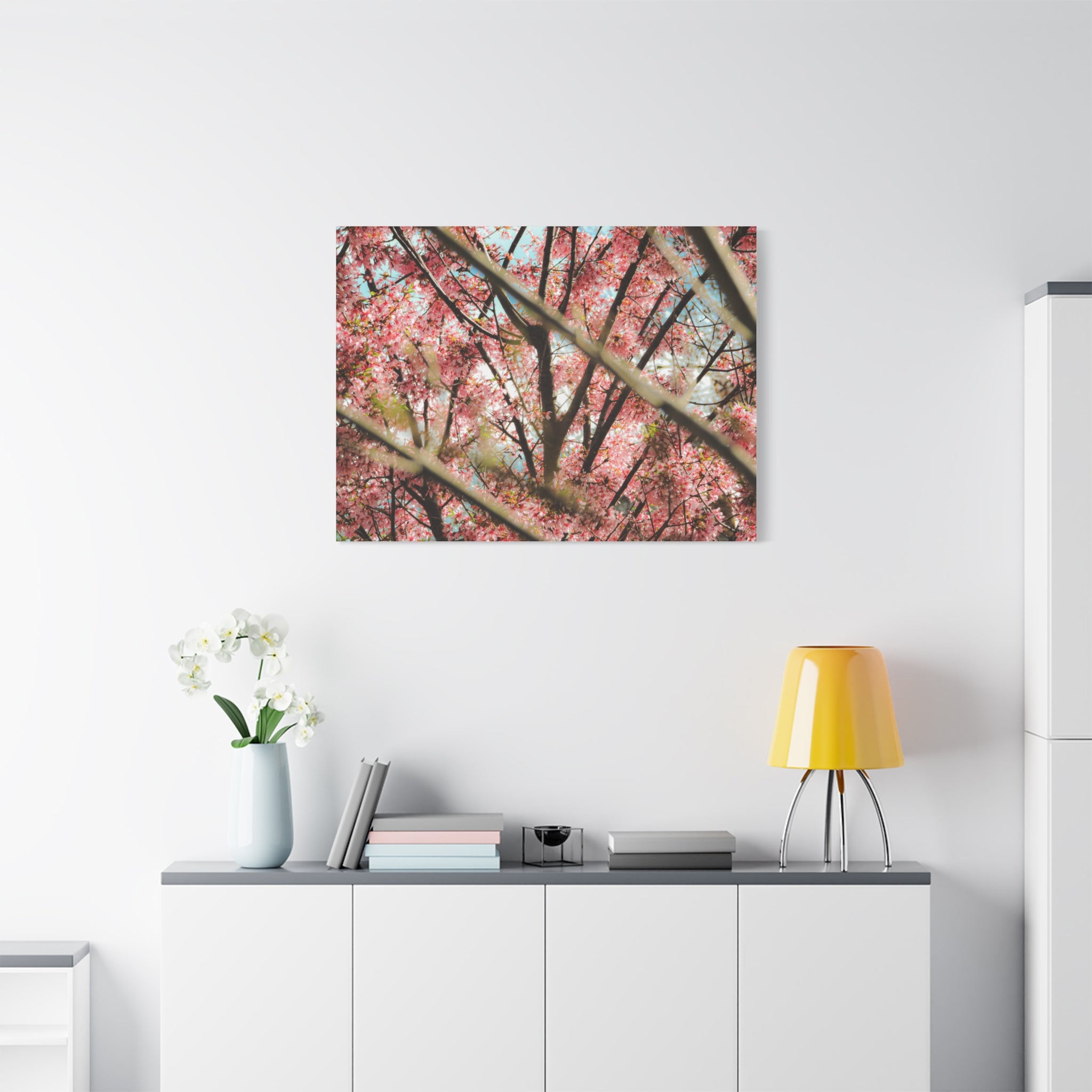 Cherry Blossom Photo Canvas Print | Brookline Spring Wall Art | A‑G Originals