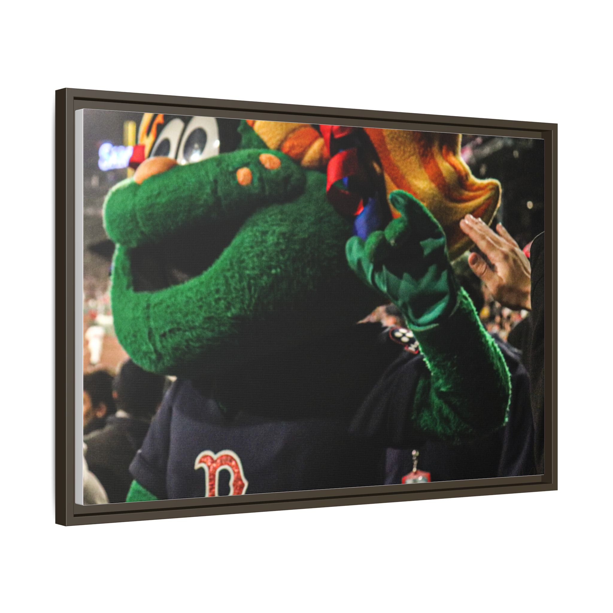 Tessie Boston Mascot Framed Matte Canvas Wall Art