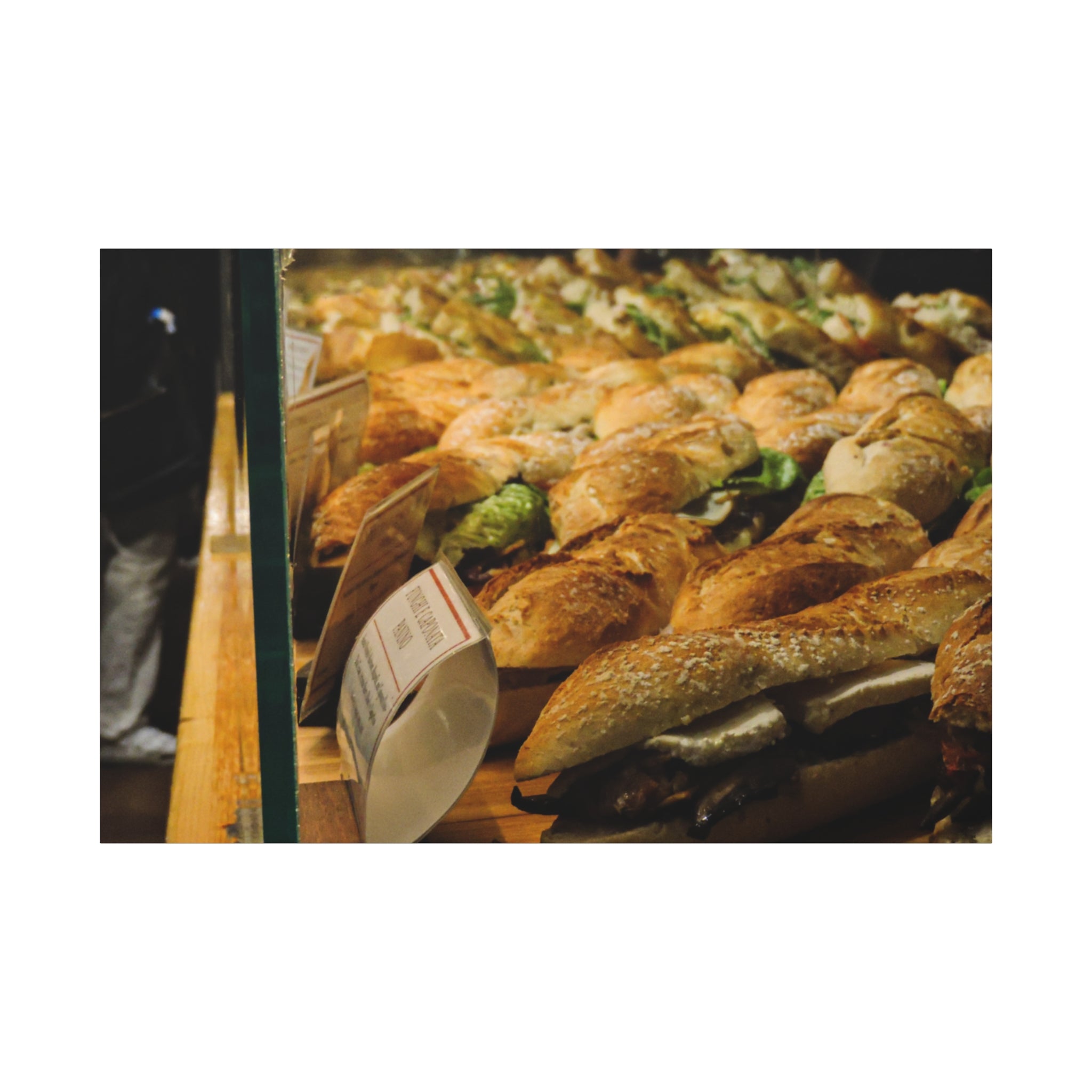 Bakery Sandwiches Canvas Print | Boston Gourmet Market Wall Art | A‑G Originals