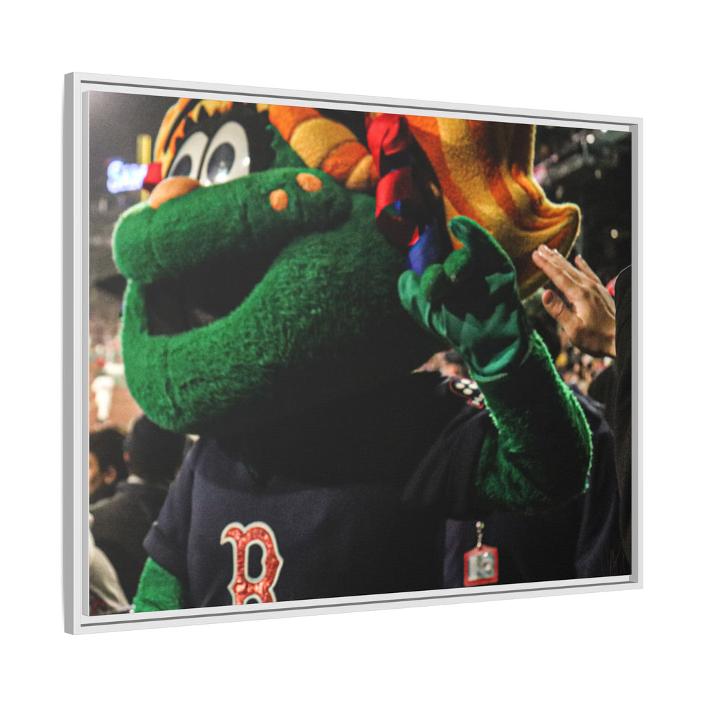 Tessie Boston Mascot Framed Matte Canvas Wall Art