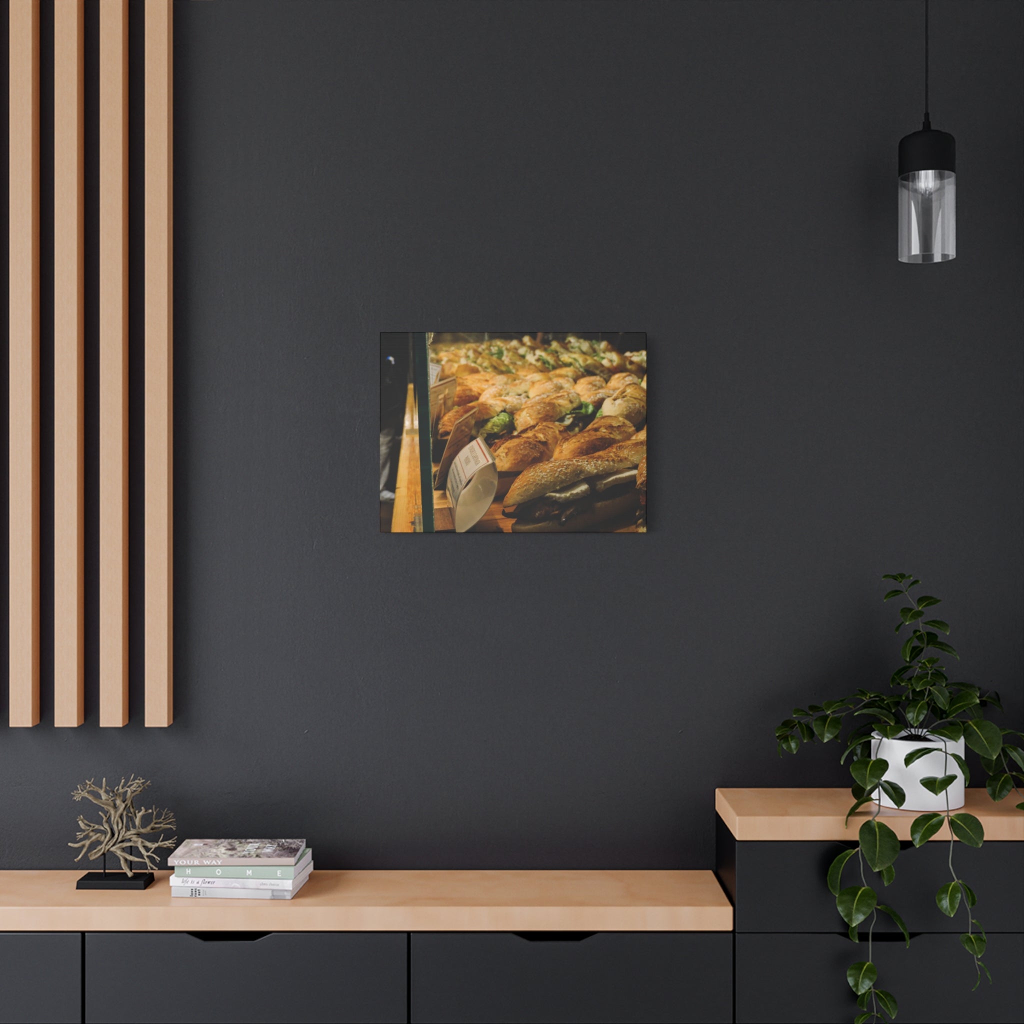 Bakery Sandwiches Matte Canvas Print — Gourmet Market Wall Art