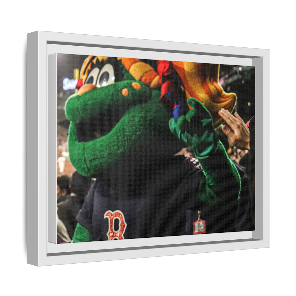 Tessie Boston Mascot Framed Matte Canvas Wall Art