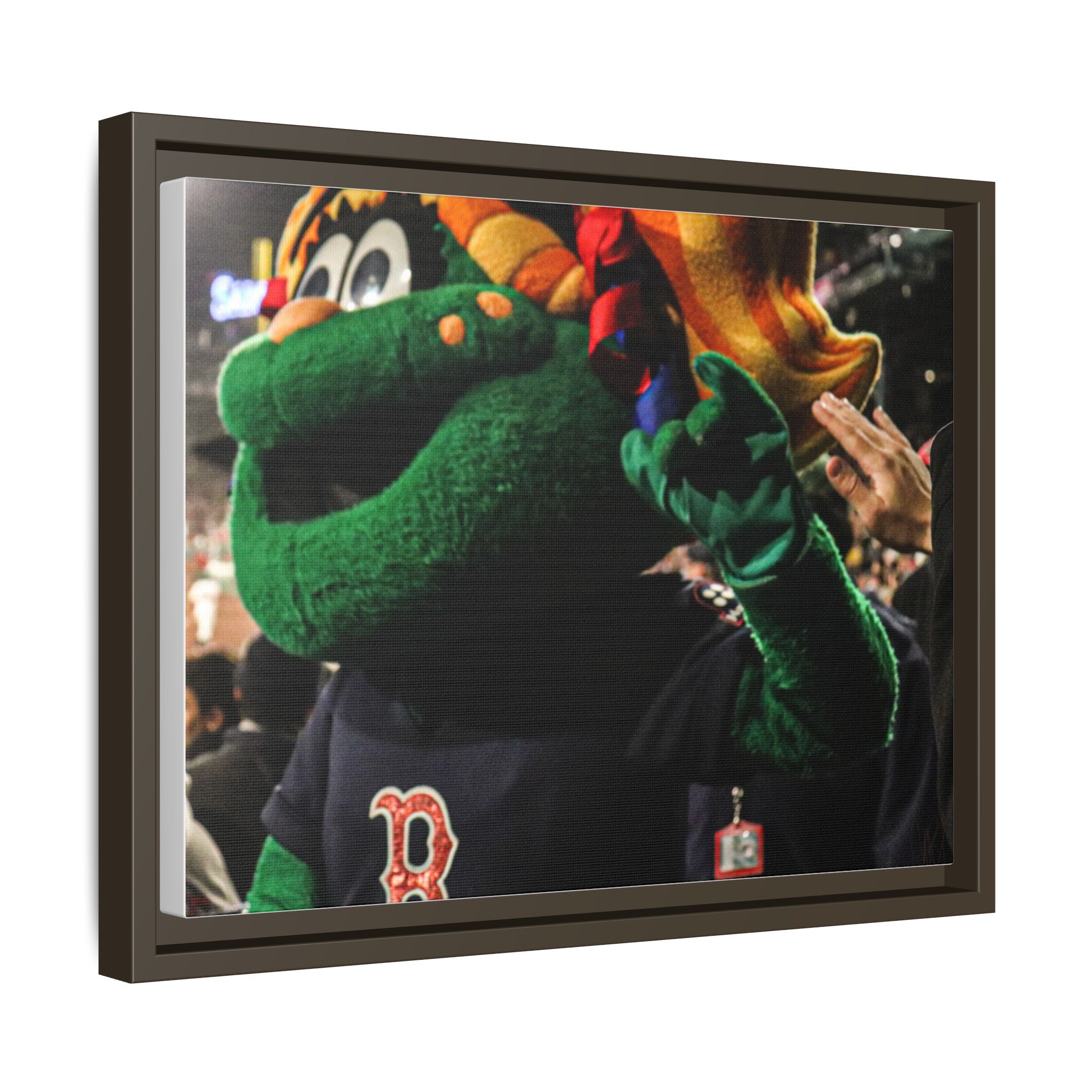 Tessie Boston Mascot Framed Matte Canvas Wall Art