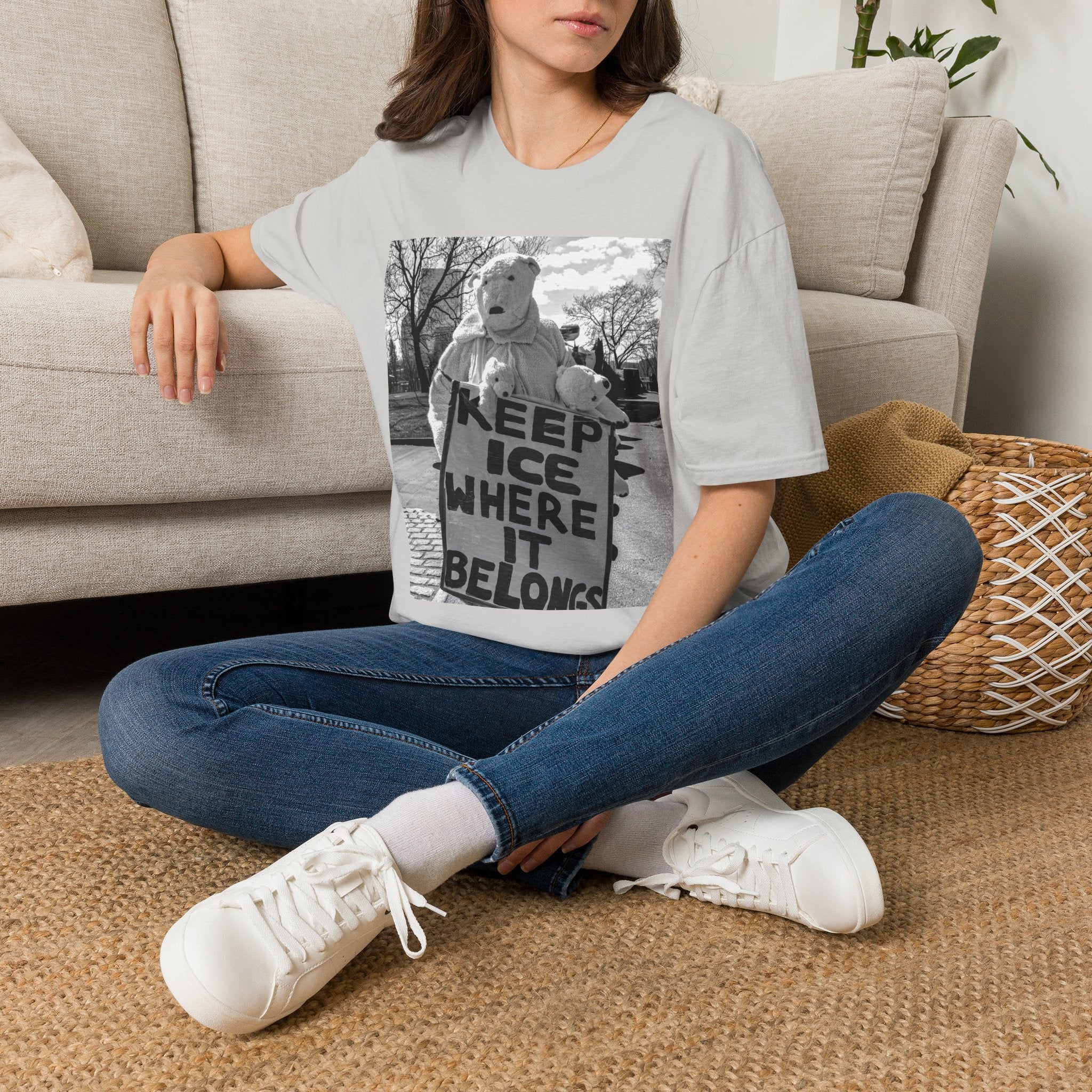 Keep ICE Where It Belongs — Polar Bear Protest Tee