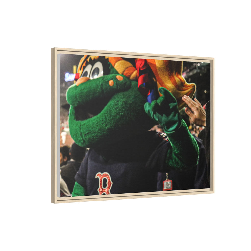 Tessie Boston Mascot Framed Matte Canvas Wall Art