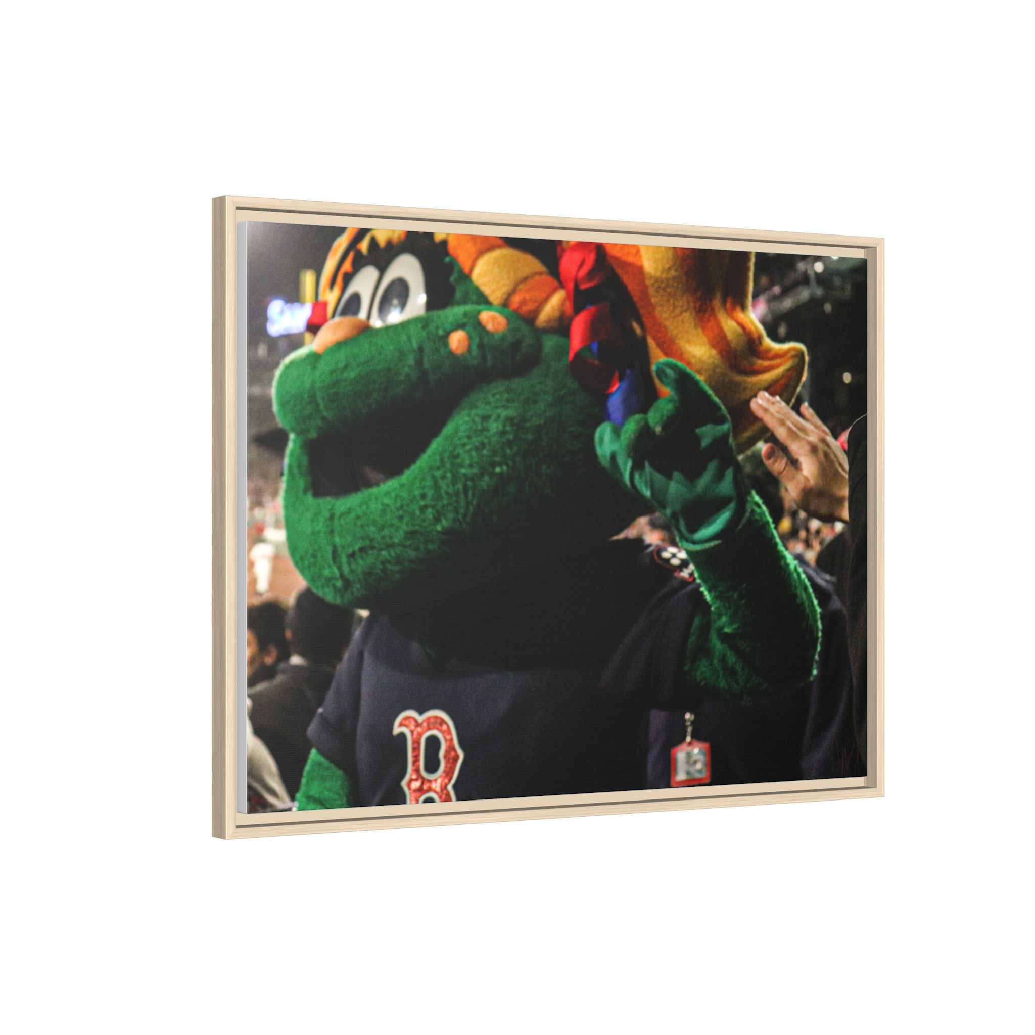 Tessie Boston Mascot Framed Matte Canvas Wall Art