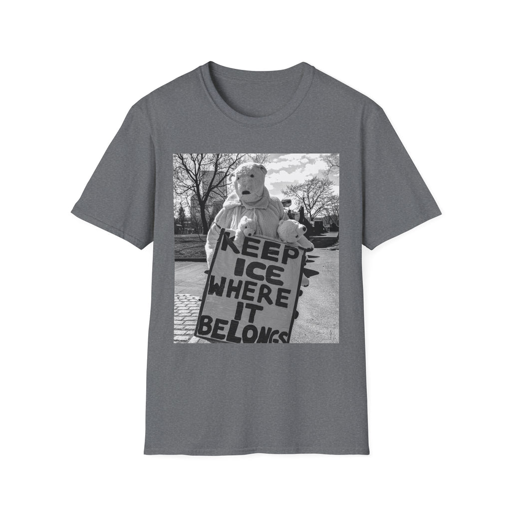 Keep ICE Where It Belongs — Polar Bear Protest Tee
