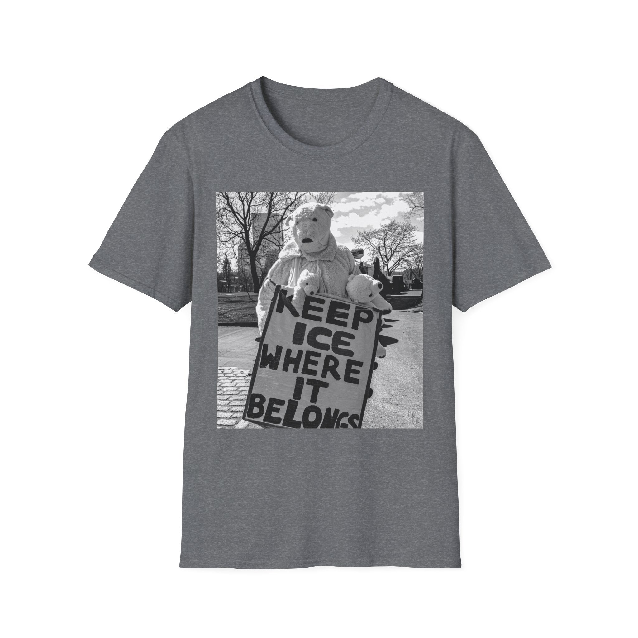 Keep ICE Where It Belongs — Polar Bear Protest Tee