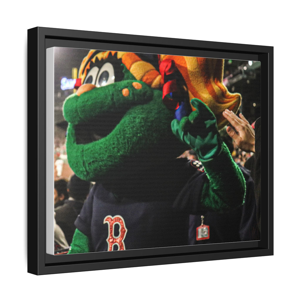 Tessie Boston Mascot Framed Matte Canvas Wall Art