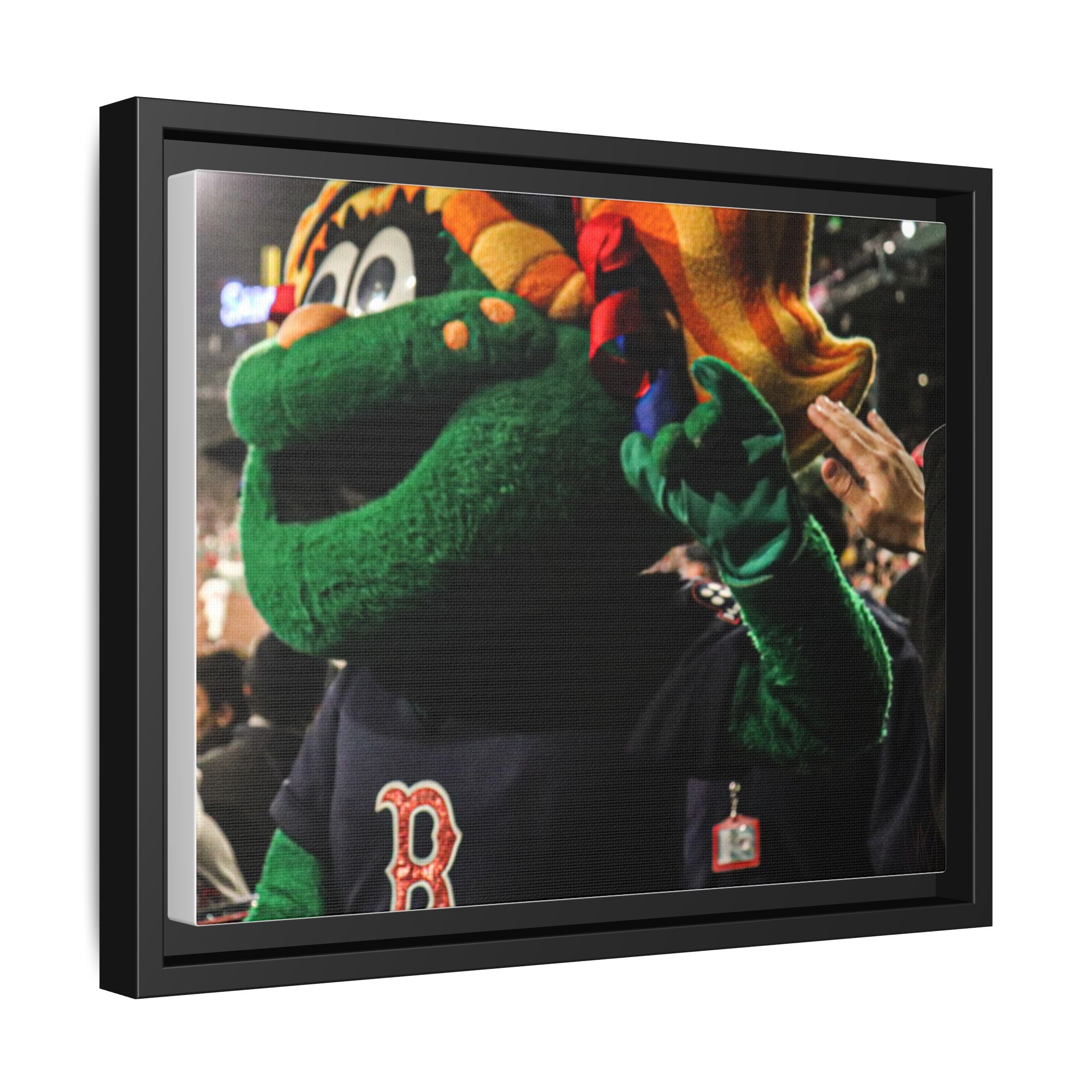 Tessie Boston Mascot Framed Matte Canvas Wall Art