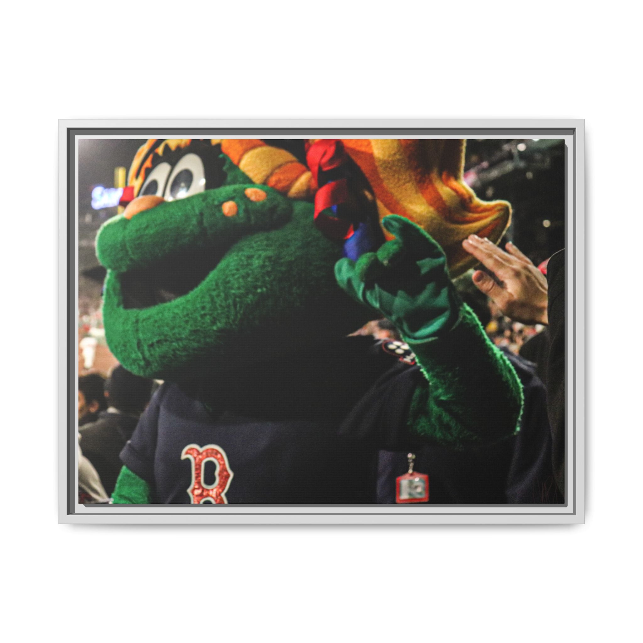 Tessie Boston Mascot Framed Matte Canvas Wall Art