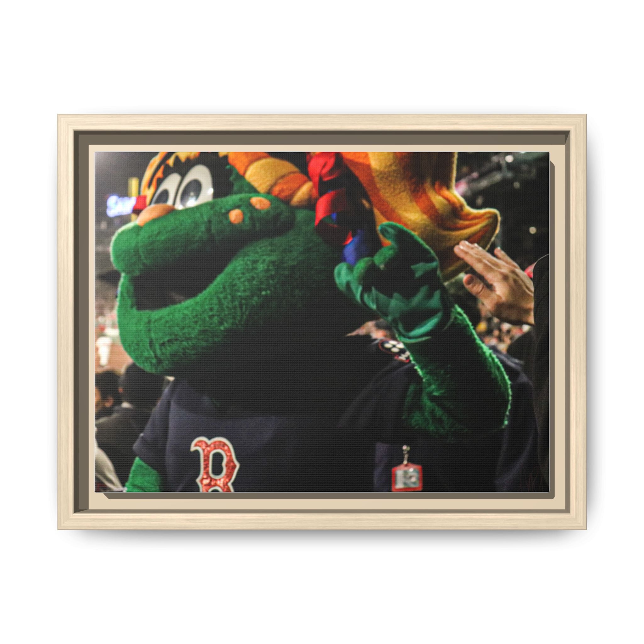 Tessie Boston Mascot Framed Matte Canvas Wall Art