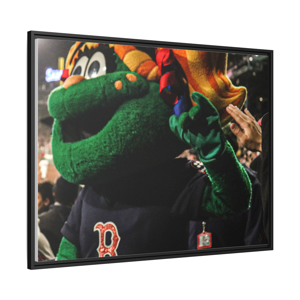 Tessie Boston Mascot Framed Matte Canvas Wall Art