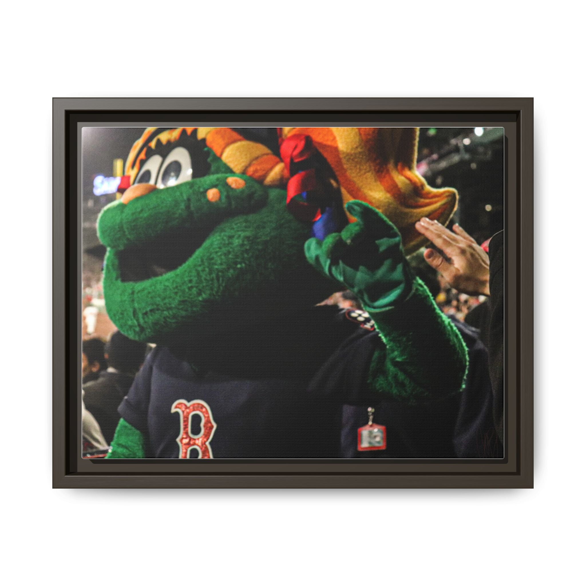 Tessie Boston Mascot Framed Matte Canvas Wall Art