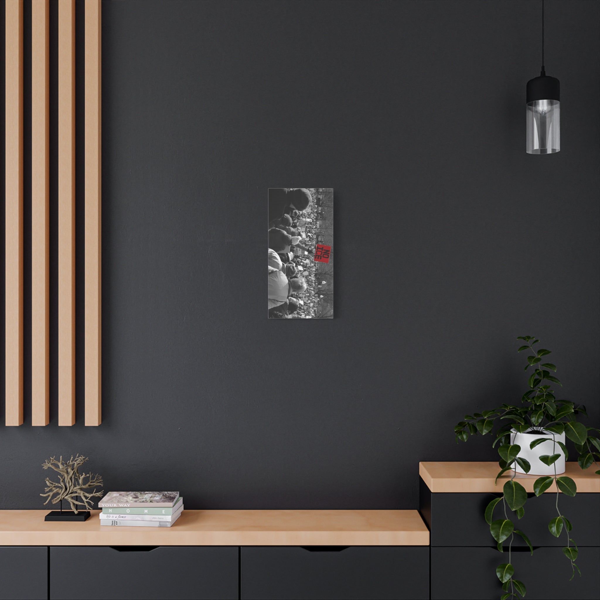 NO ICE Rising Above the Crowd — Matte Humanitarian Canvas