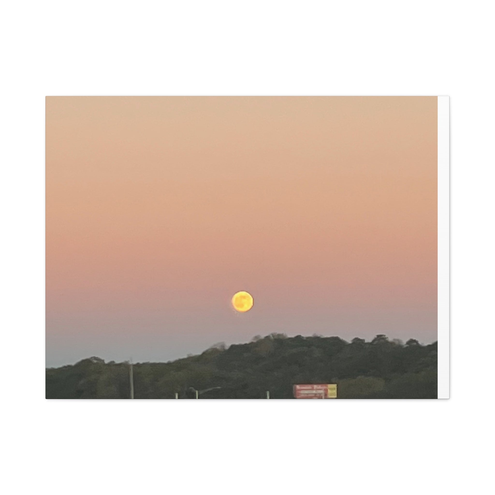 Moonrise Sunset Canvas Print | Pastel Sky Landscape Wall Art | A‑G Originals Photography