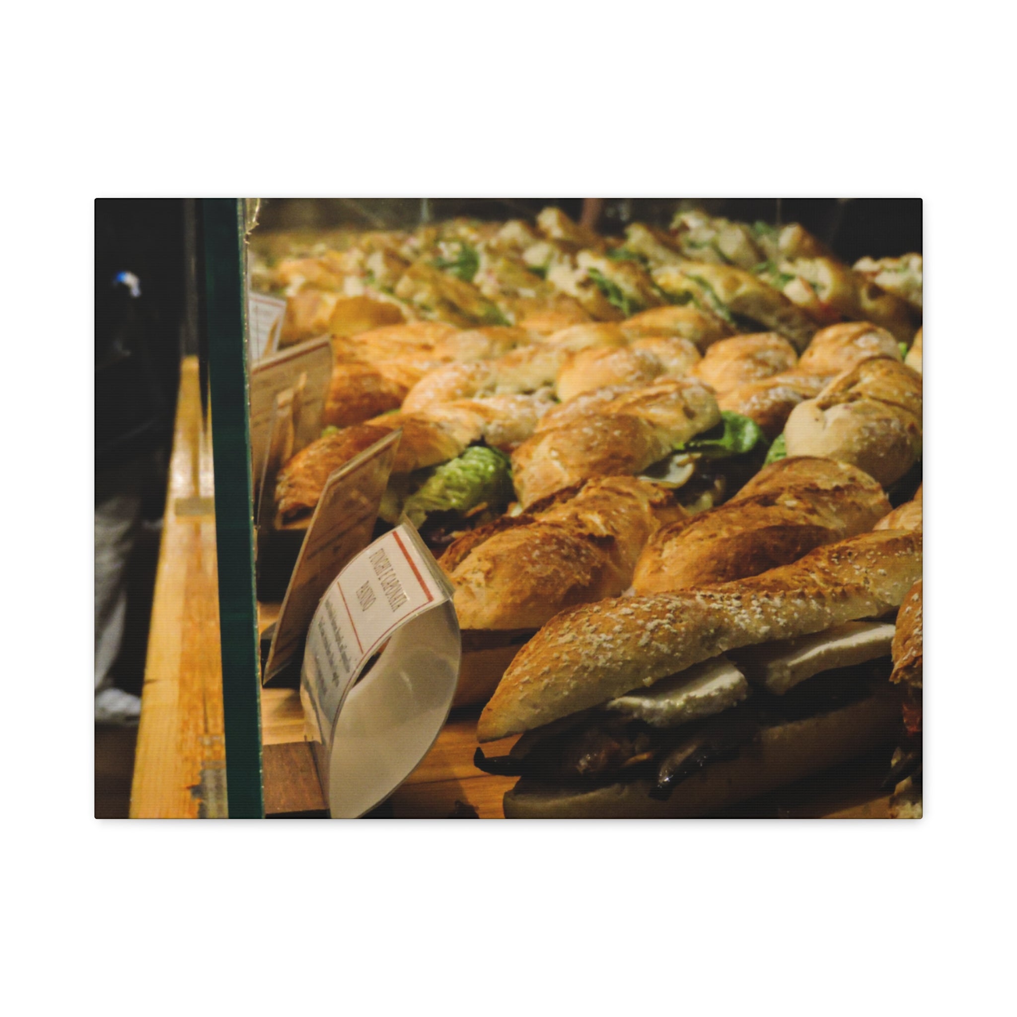 Bakery Sandwiches Canvas Print | Boston Gourmet Market Wall Art | A‑G Originals
