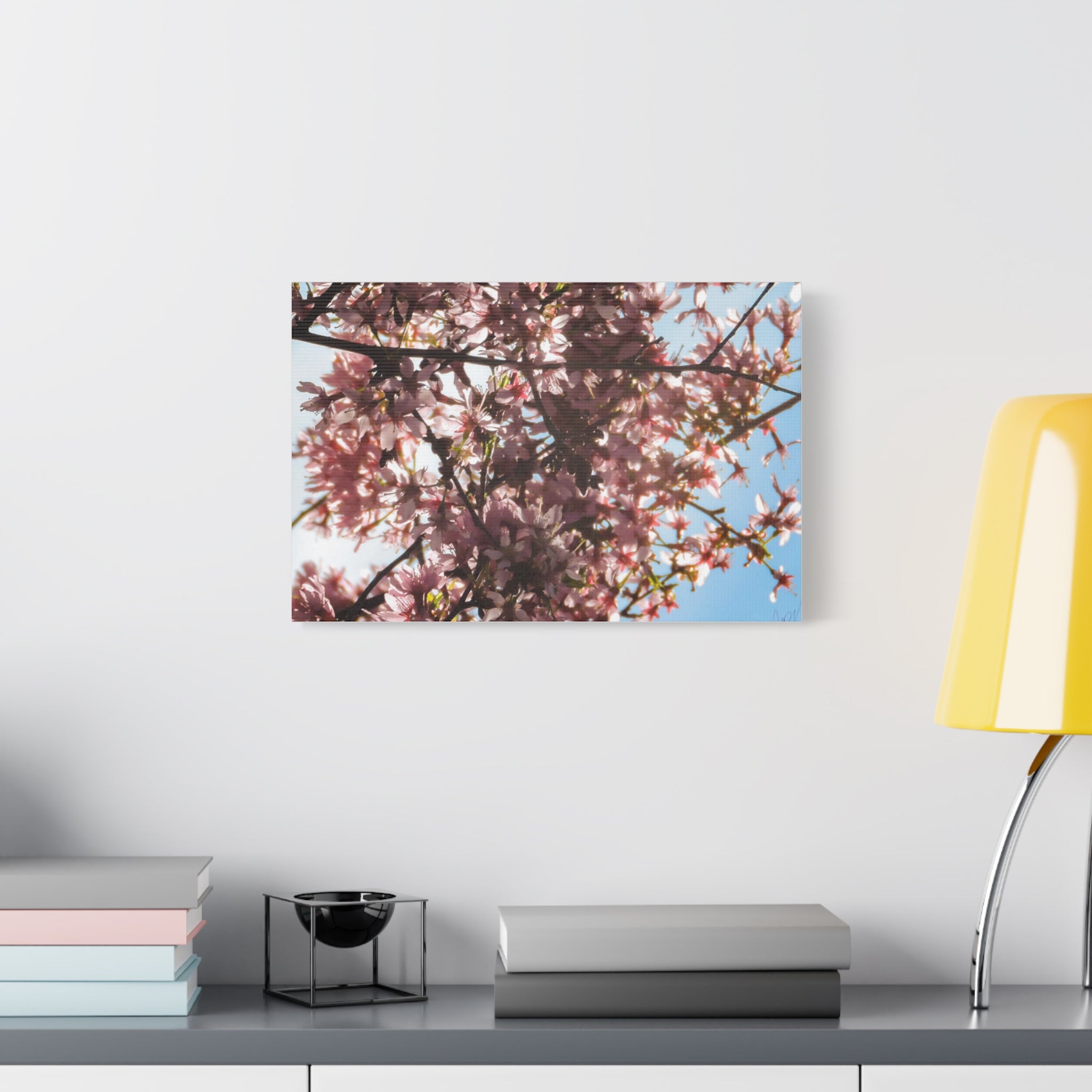 Blossoming Cherry Branches Matte Canvas Print — Spring Floral Wall Art, Stretched 1.25"